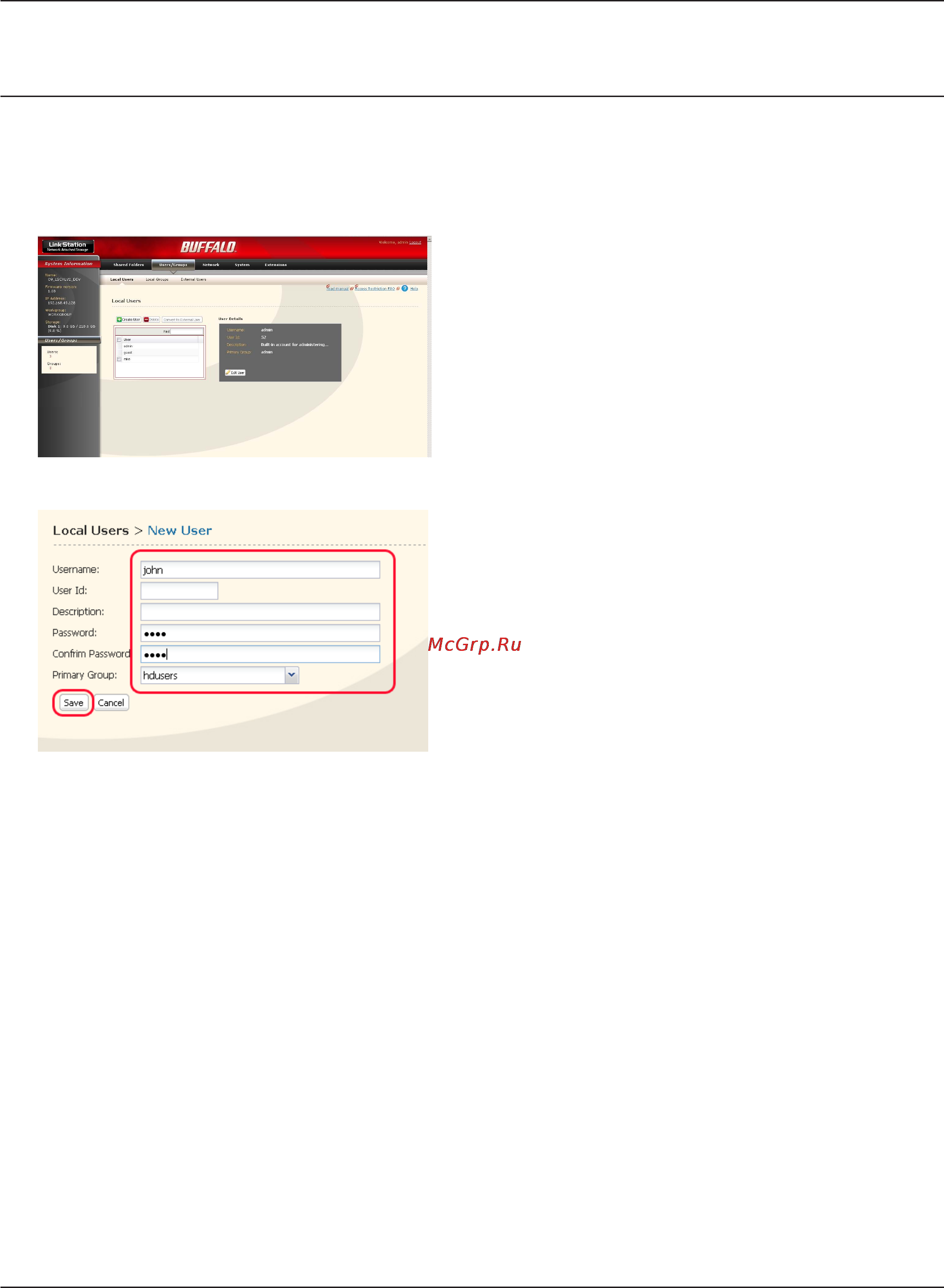Buffalo LS-WSX1.0TLR1EU [25/92] Adding users