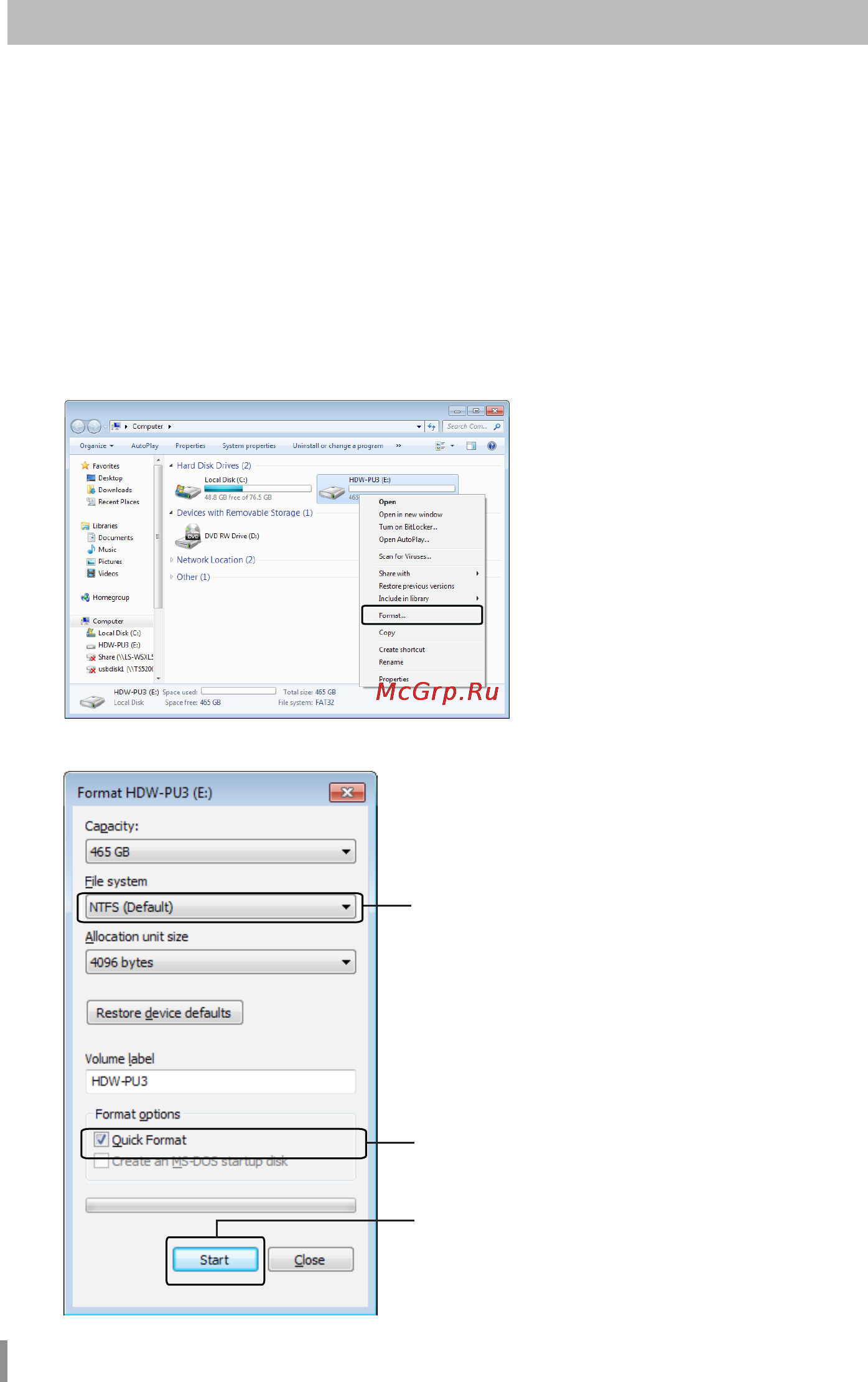 Buffalo HDW-P500U3-EU [71/226] Formatage en ntfs windows