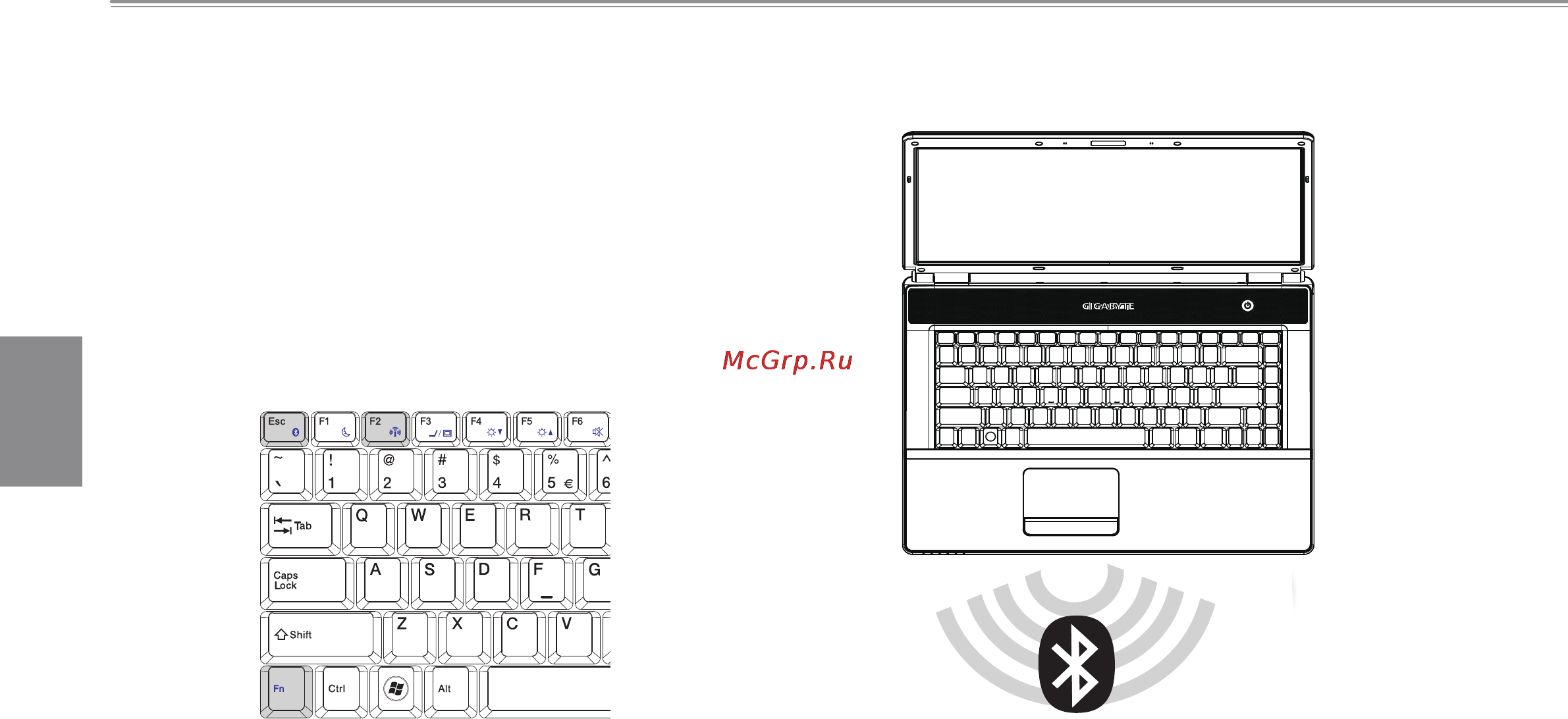 Gigabyte Q1458V [27/36] Использование bluetooth поставляется по отдельному заказу и беспроводных устройств