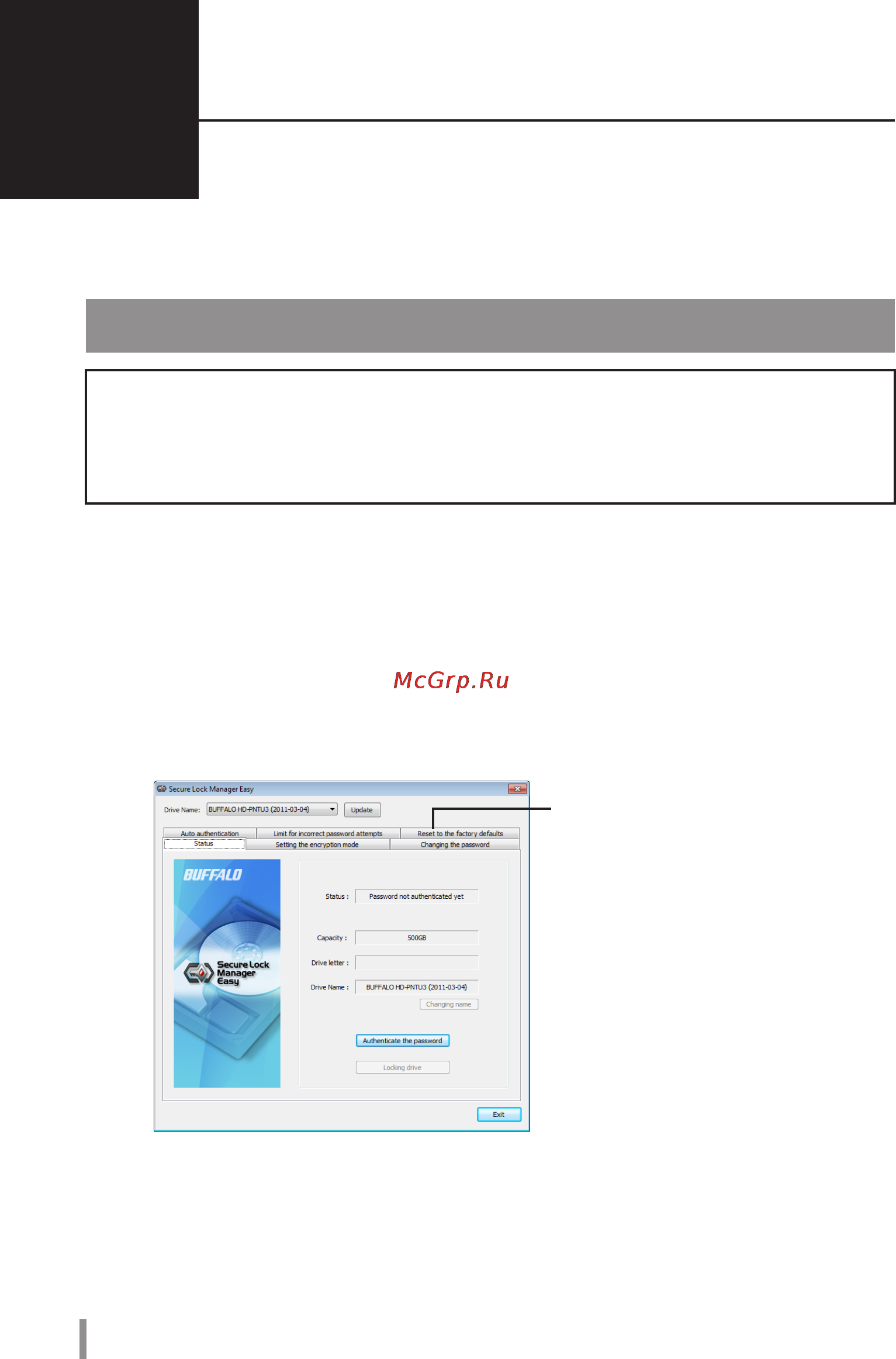 Buffalo HD-PNT1.5U3R-EU [51/154] Password dimenticata