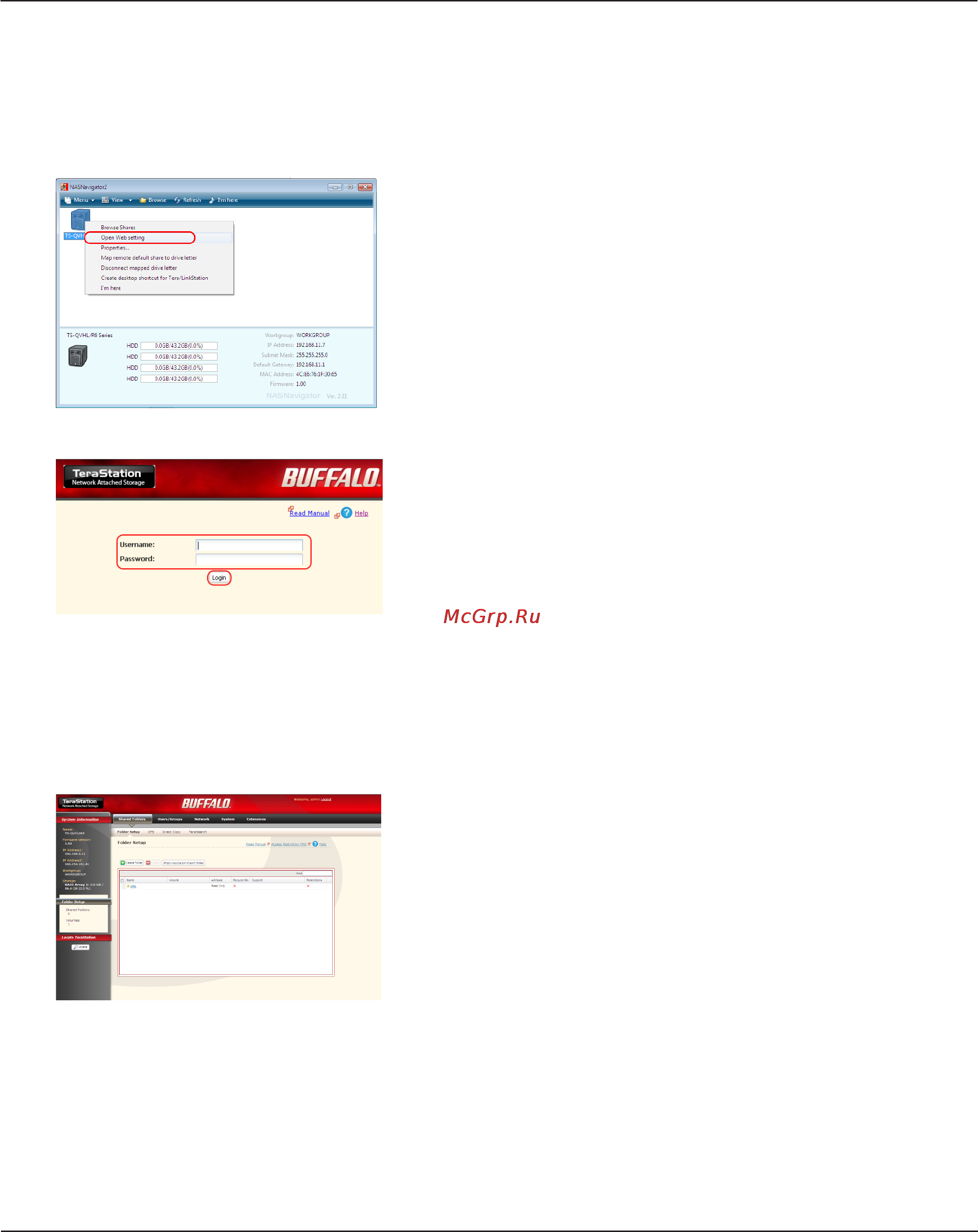 Buffalo TS-8VH16TL/R6EU [14/75] Opening the web admin interface