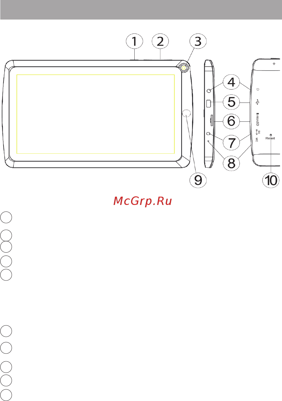 Texet TM-7023 4GB Graphite [15/54] Общий вид планшетного компьютера