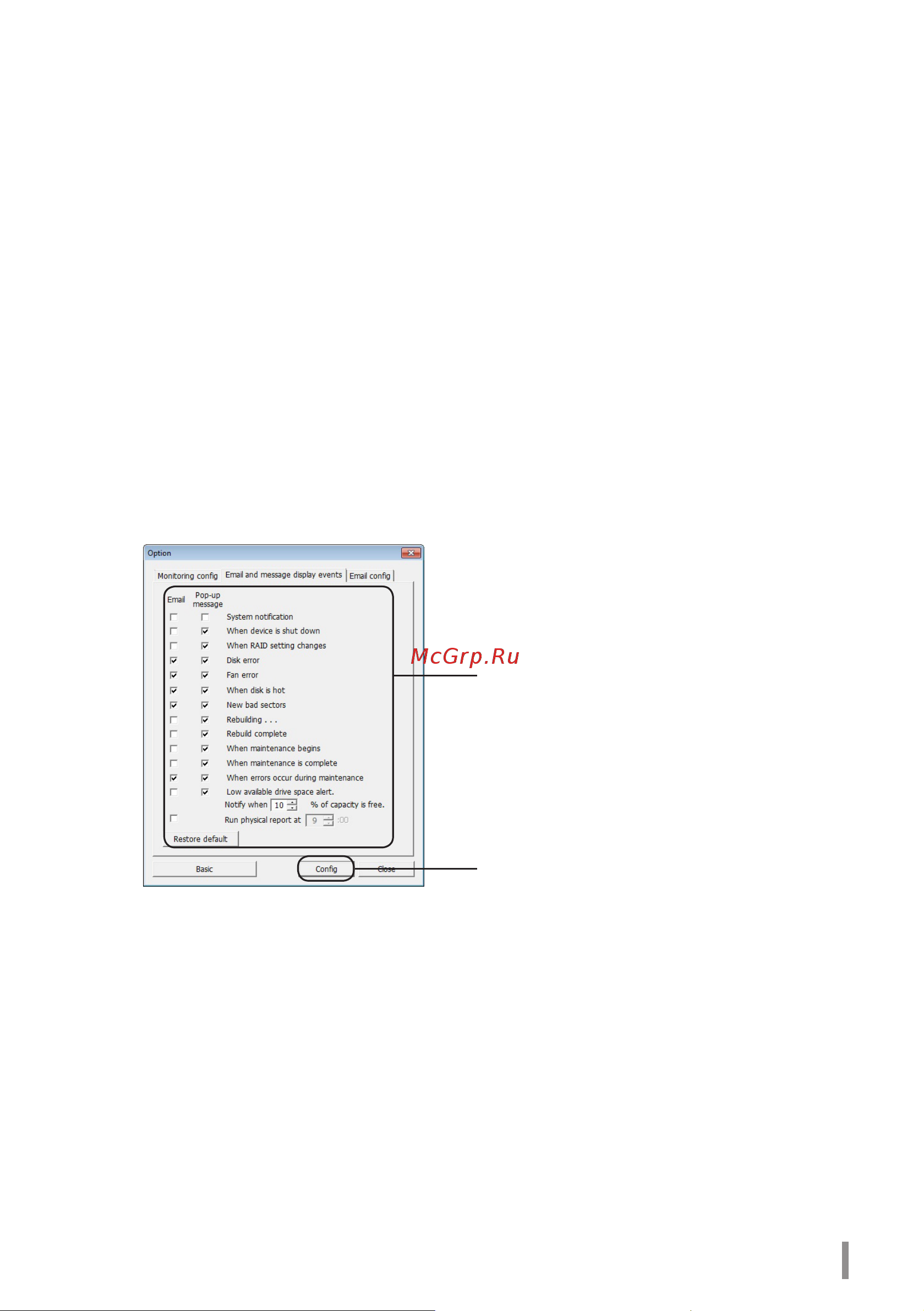 Buffalo HD-QL4TU3R5-EU [306/440] ① 选中需要发送电子邮件警报的事件