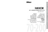 Nikon AF-S Nikkor 70-200mm f/4G ED VR Инструкция по эксплуатации