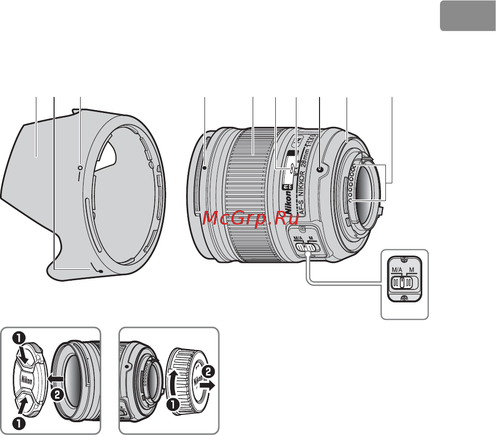 Nikon AF-S Nikkor 28mm f/1.8G (JAA135DA) [37/176] Le agradecemos el haber adquirido un objetivo af s nikkor 28 mm f 1 g antes de usar este producto lea cuidadosamente tanto estas instrucciones como las del manual de la cámara