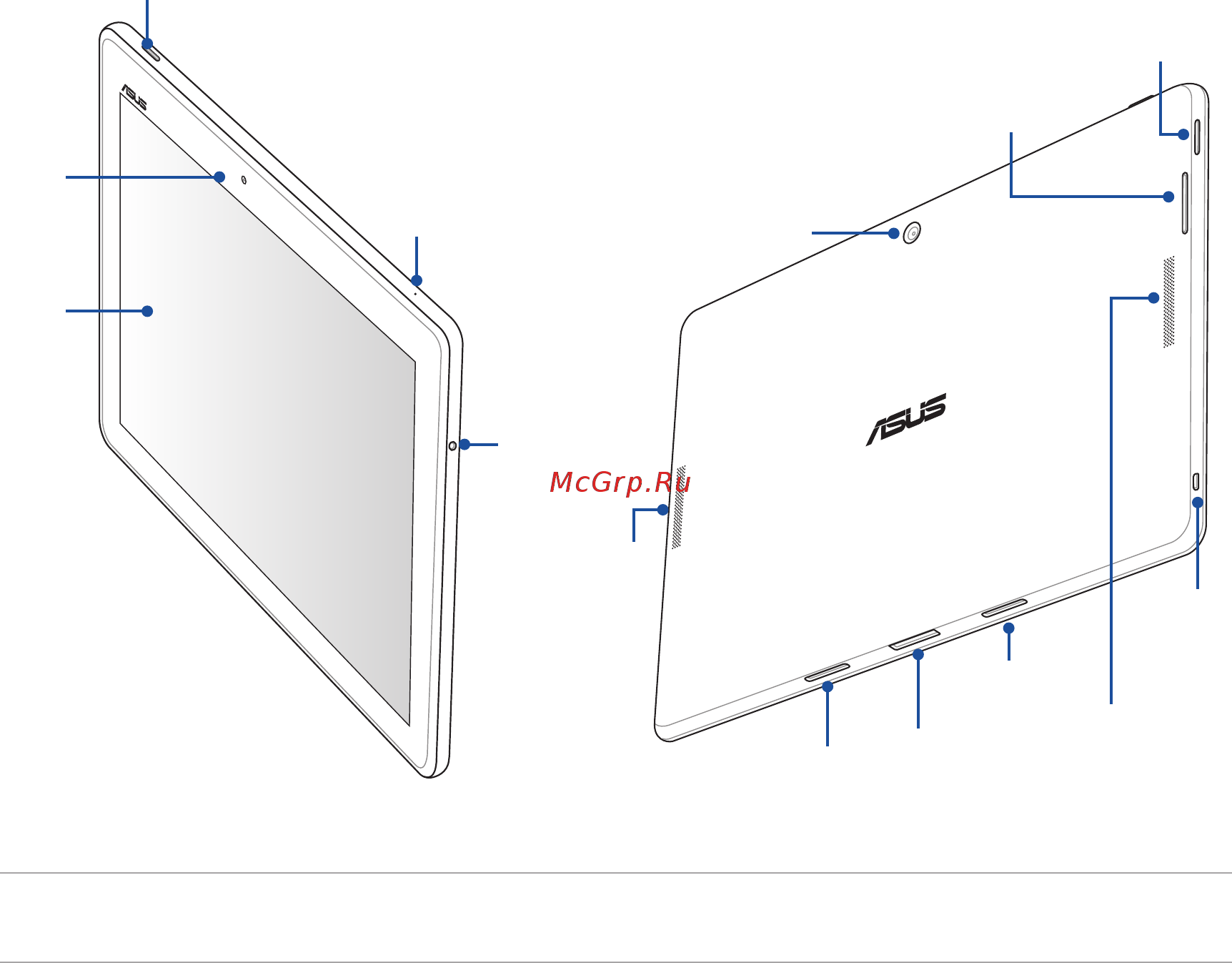Asus TF103C-1B080A White [14/158] Возьмите в руки ваше устройство и изучите расположение основных его компонентов и органов управления