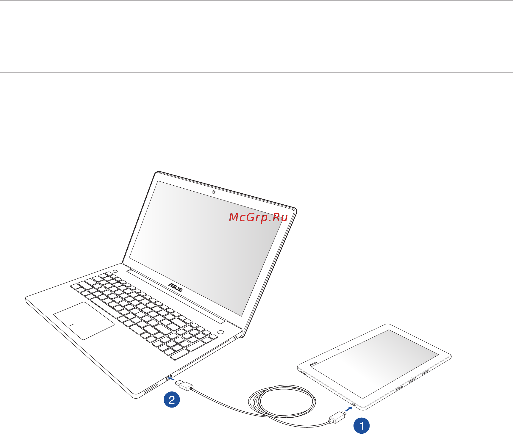 Asus TF103C-1B080A White [49/158] Подключение к ноутбуку