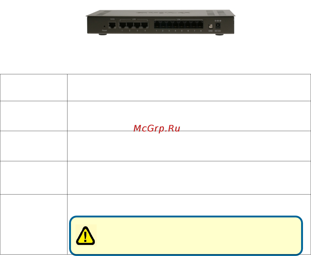 D-Link DVG-6008S [3/8] Задняя панель
