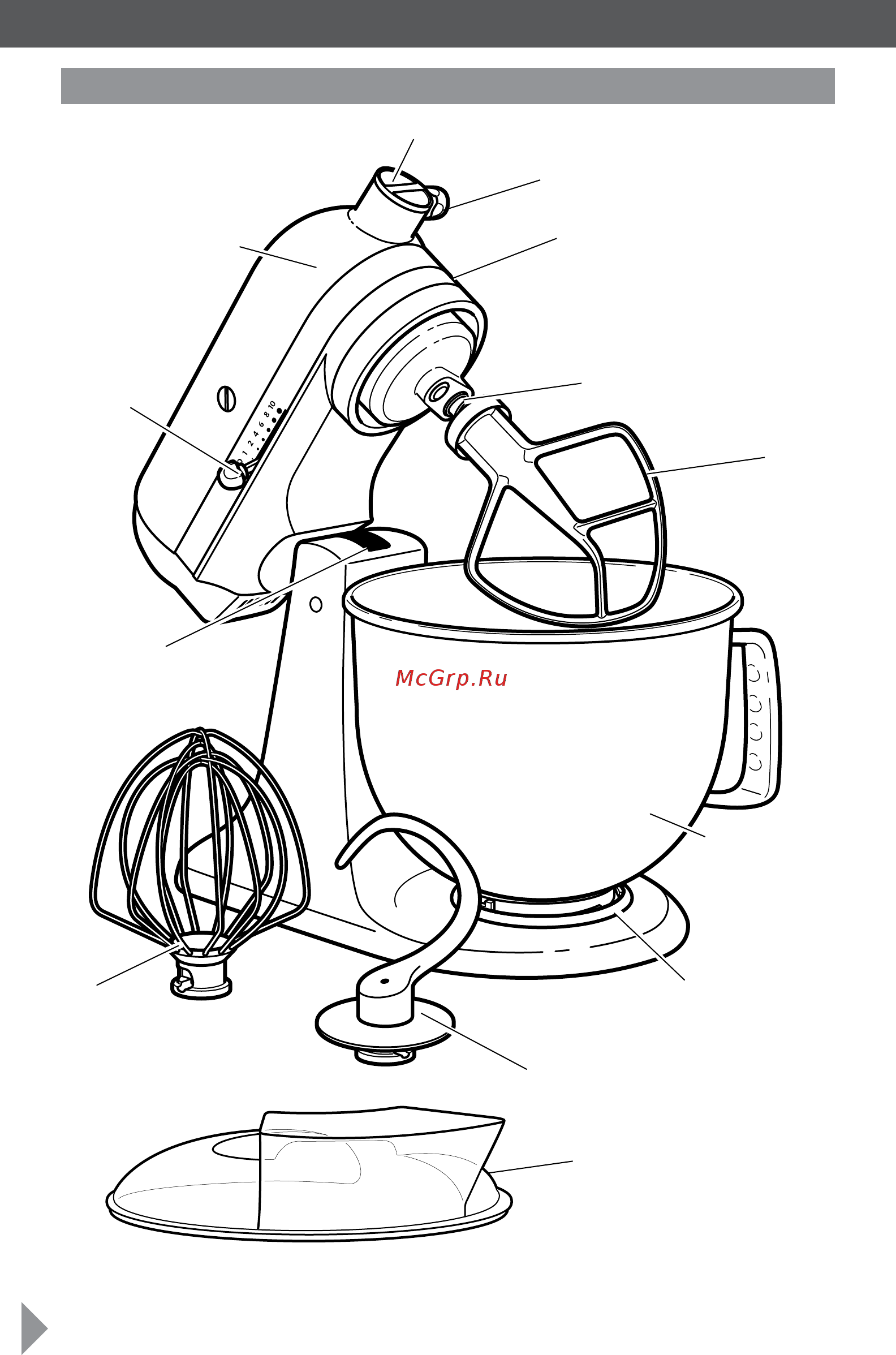 KitchenAid Artisan 5KSM150PSEGA зеленое яблоко [4/14] Части и характеристики