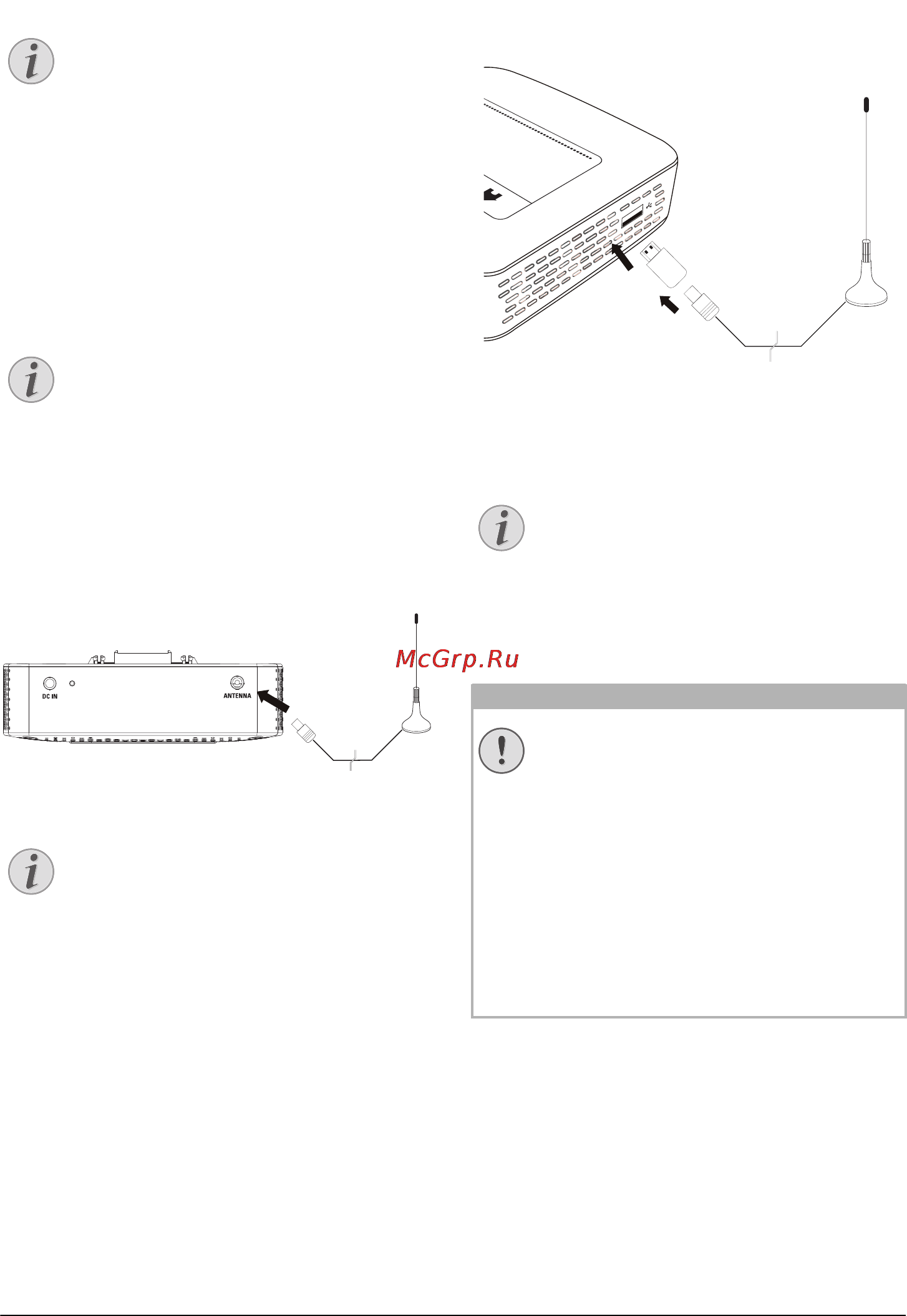 Philips PicoPix PPX3614 [30/47] Подключение антенны