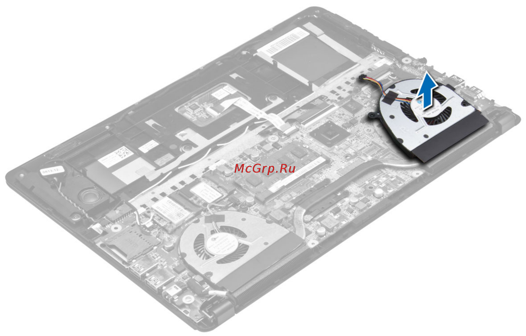 Dell Vostro 5470-1031 [20/51] Установка вентилятора корпуса
