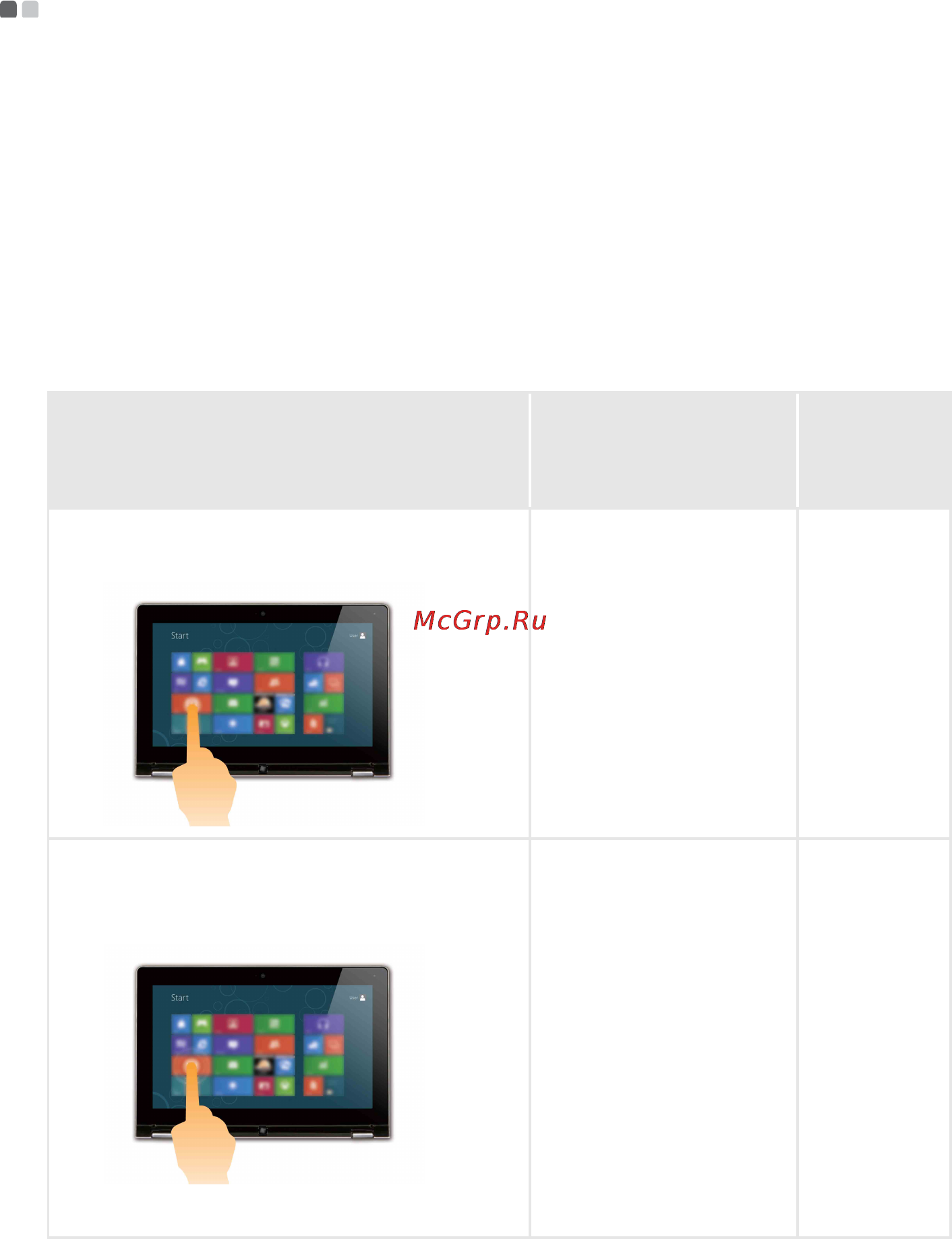 Lenovo IdeaPad U330P 59396132 DEMO [23/38] Действия выполняемые несколькими пальцами