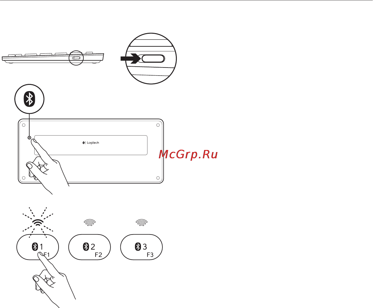 Logitech K810 (920-004322) [3/14] Подготовка к работе