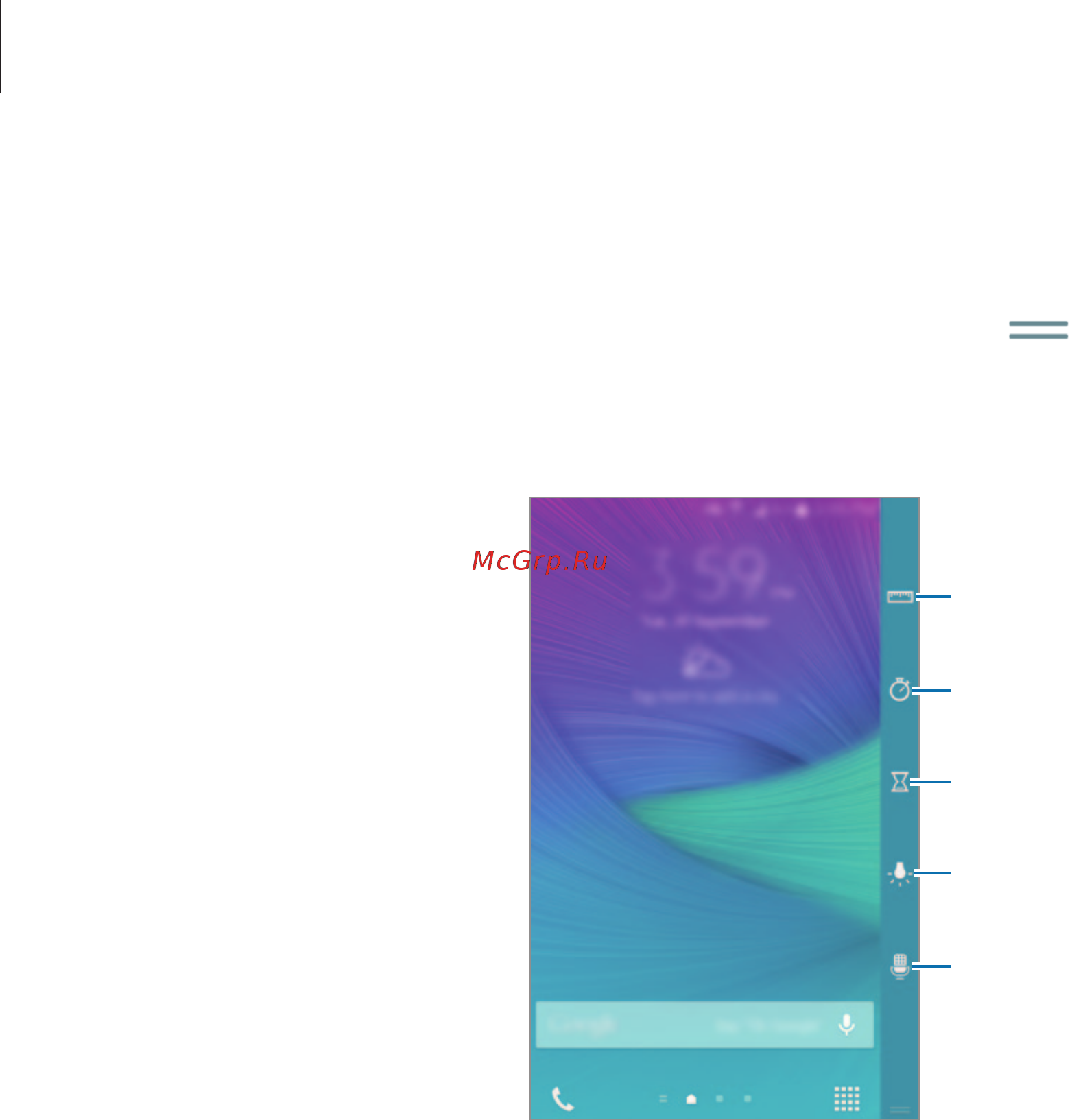 Samsung Galaxy Note Edge SM-N915F White [28/196] Использование панели инструментов быстрого доступа