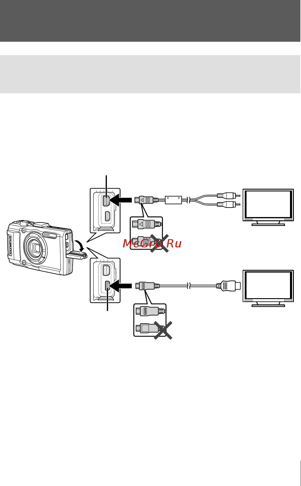Olympus TG-3 Macro Light Kit Red [73/115] Подключение фотокамеры к другому устройству