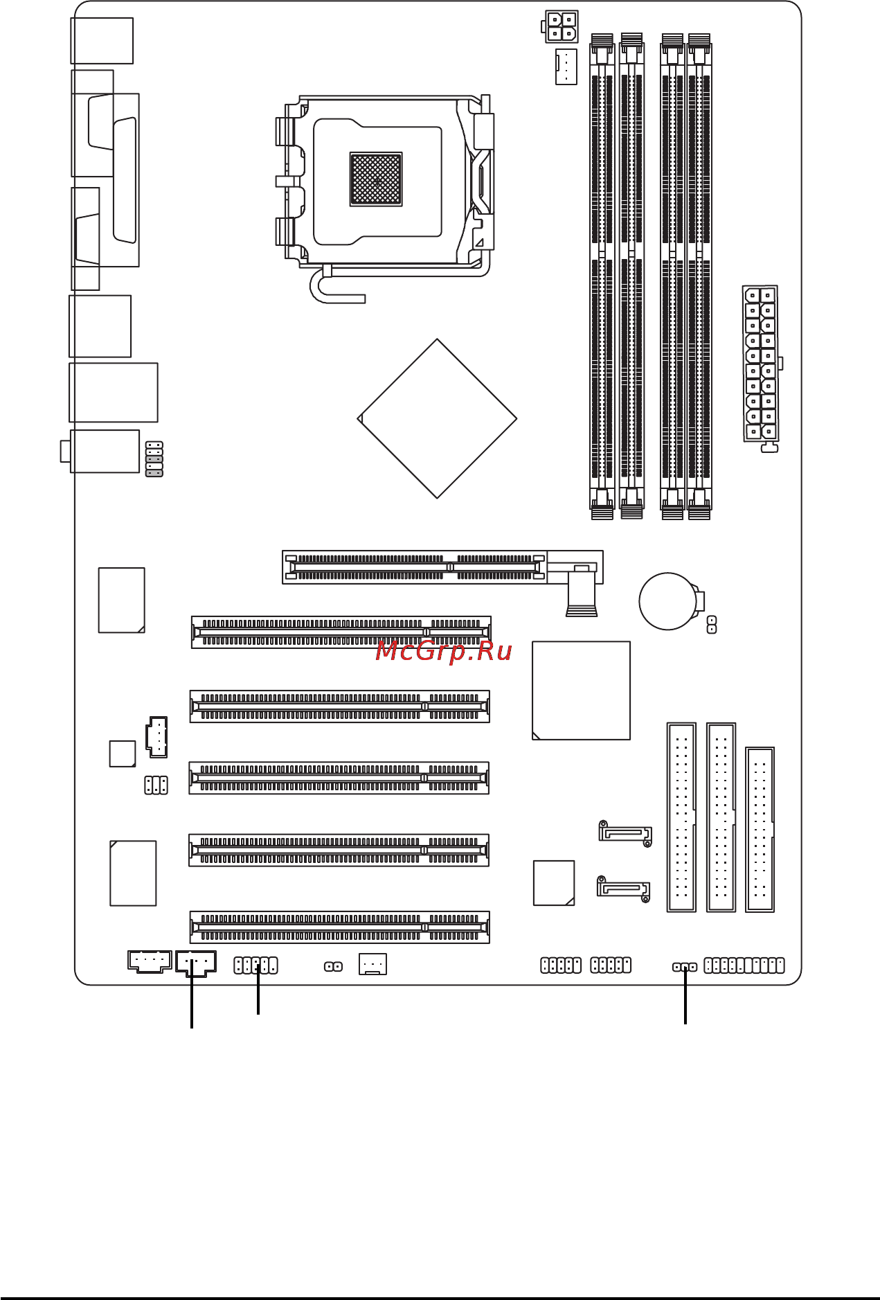 Gigabyte GA-8I865G775-G-RH [8/80] Ga 8i865g775 g rh motherboard layout