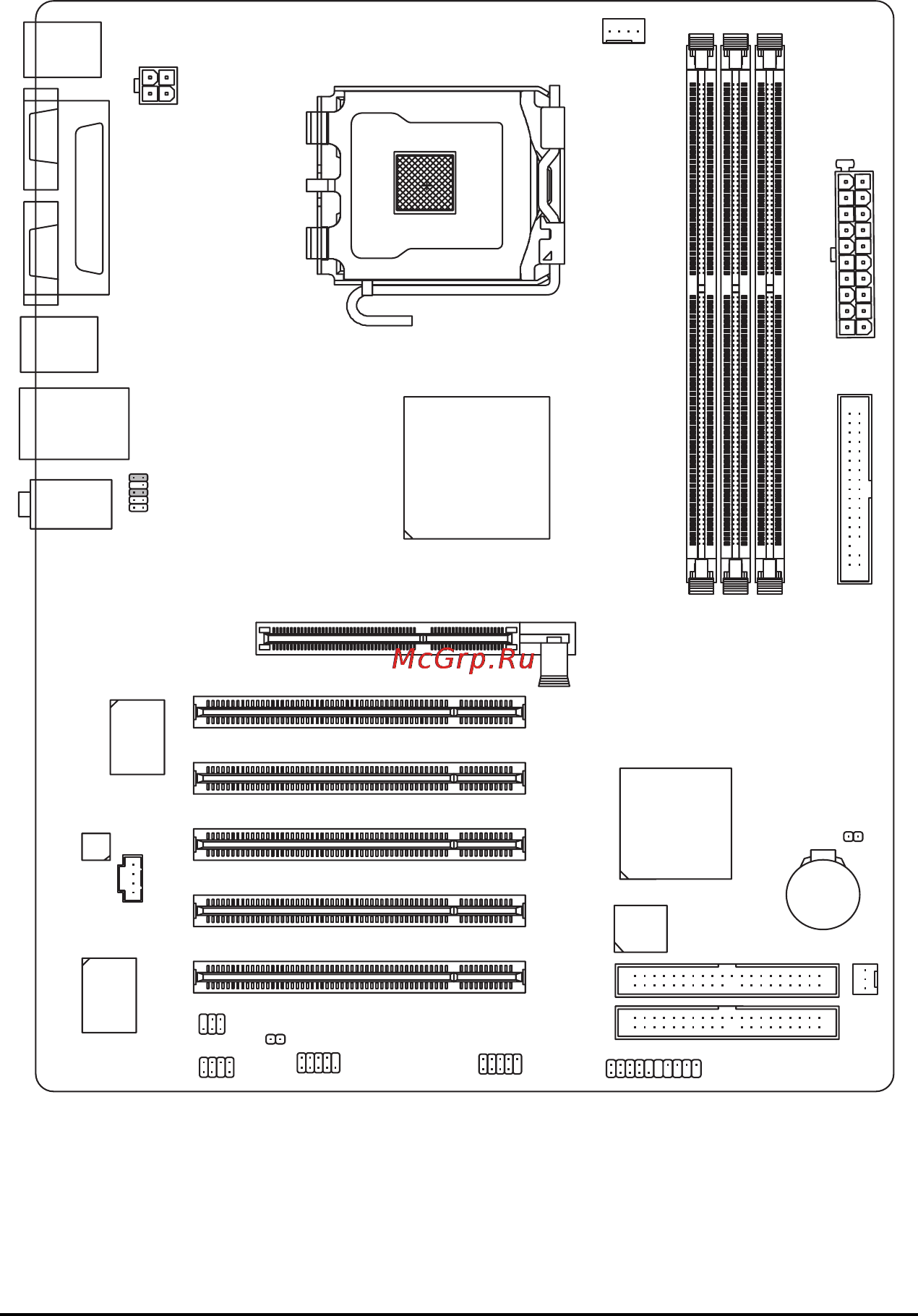 Gigabyte GA-8I845GE775-G [6/72] Ga 8i845ge775 g motherboard layout