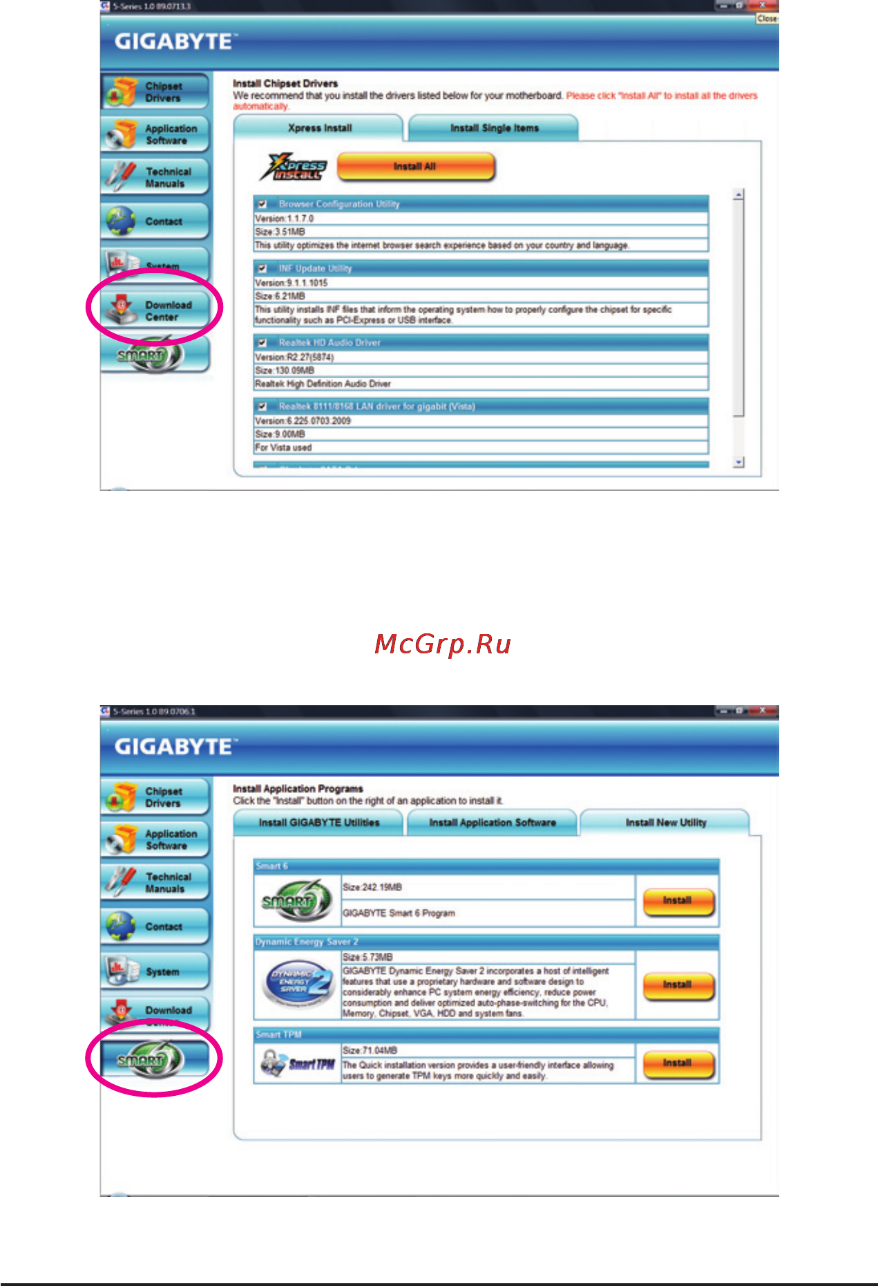 Gigabyte GA-P55-UD3L  (REV. 1.1) [66/128] 6 download center