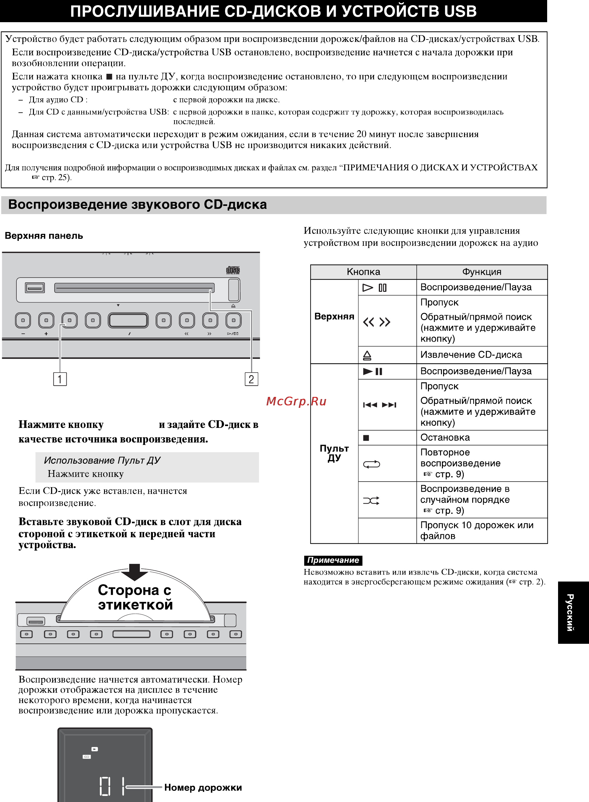Yamaha ISX-803 White [9/32] Прослушивание cd дисков и устройств usb