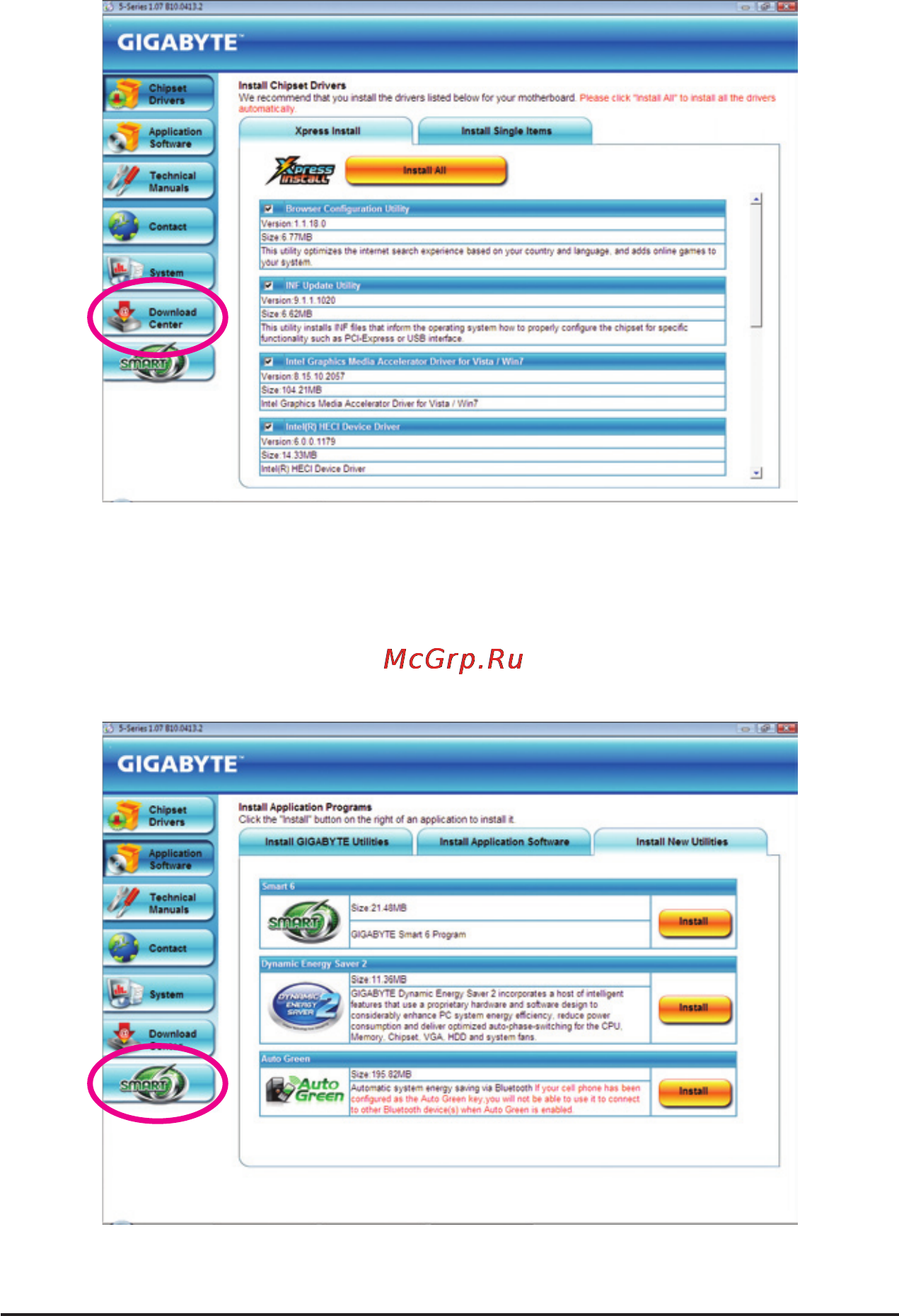 Gigabyte GA-H55-USB3  (REV. 2.0) [64/112] 6 download center