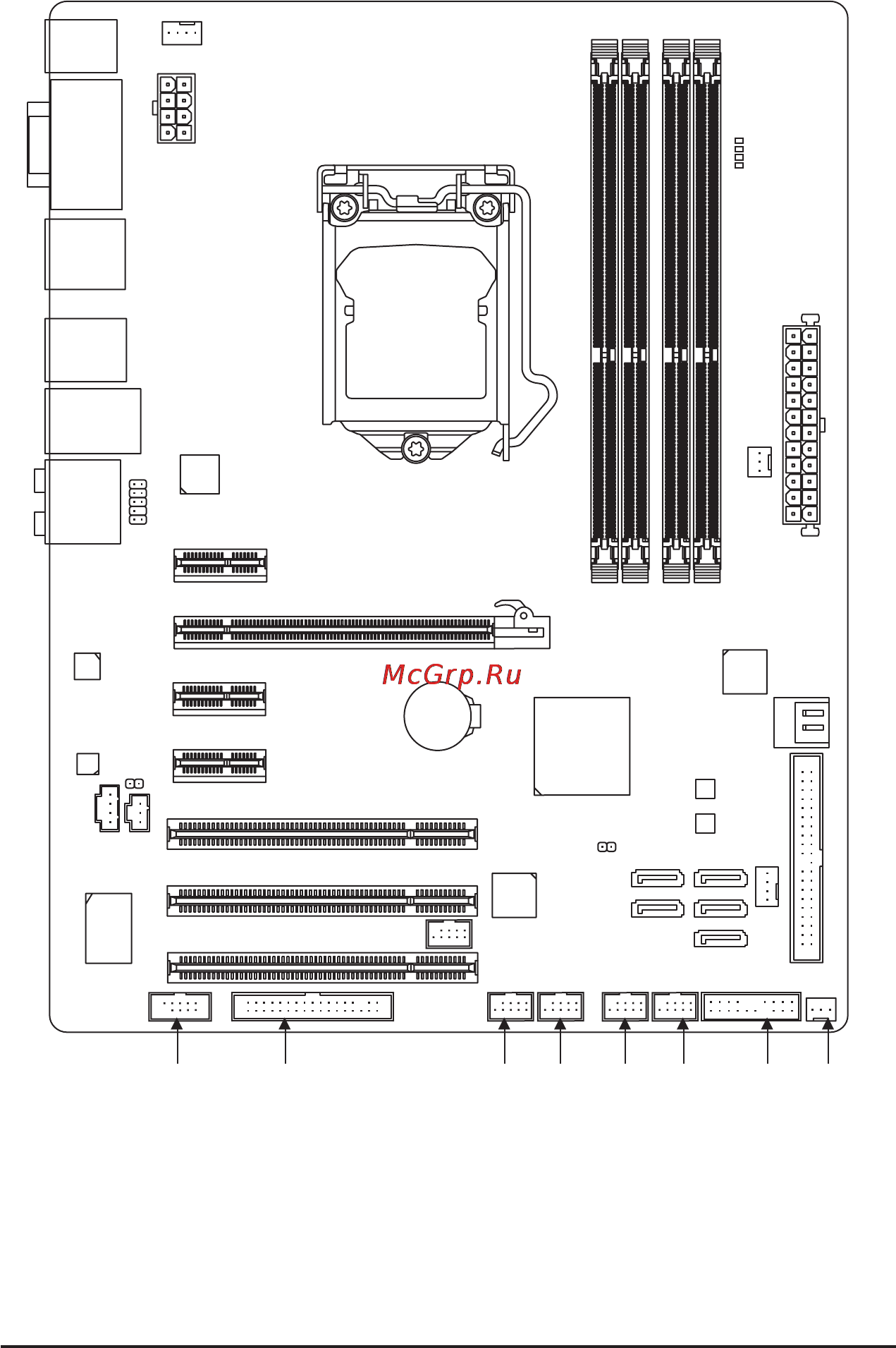 Gigabyte GA-H55-USB3  (REV. 2.0) [7/112] Ga h55 usb3 motherboard layout