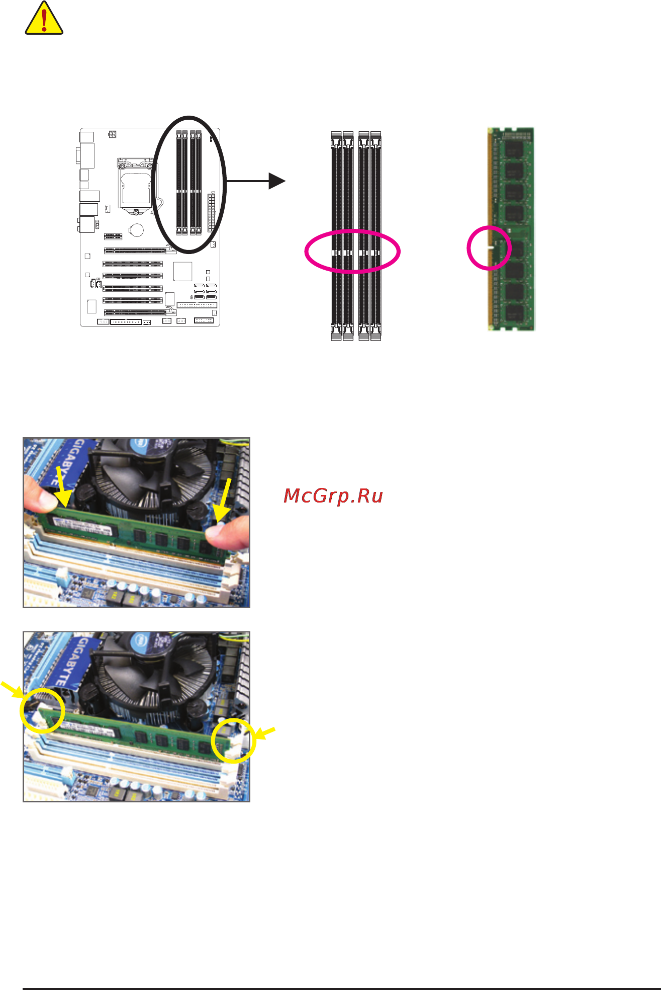 Gigabyte GA-H55-UD3H  (REV. 1.0) [17/96] 4 2 installing a memory