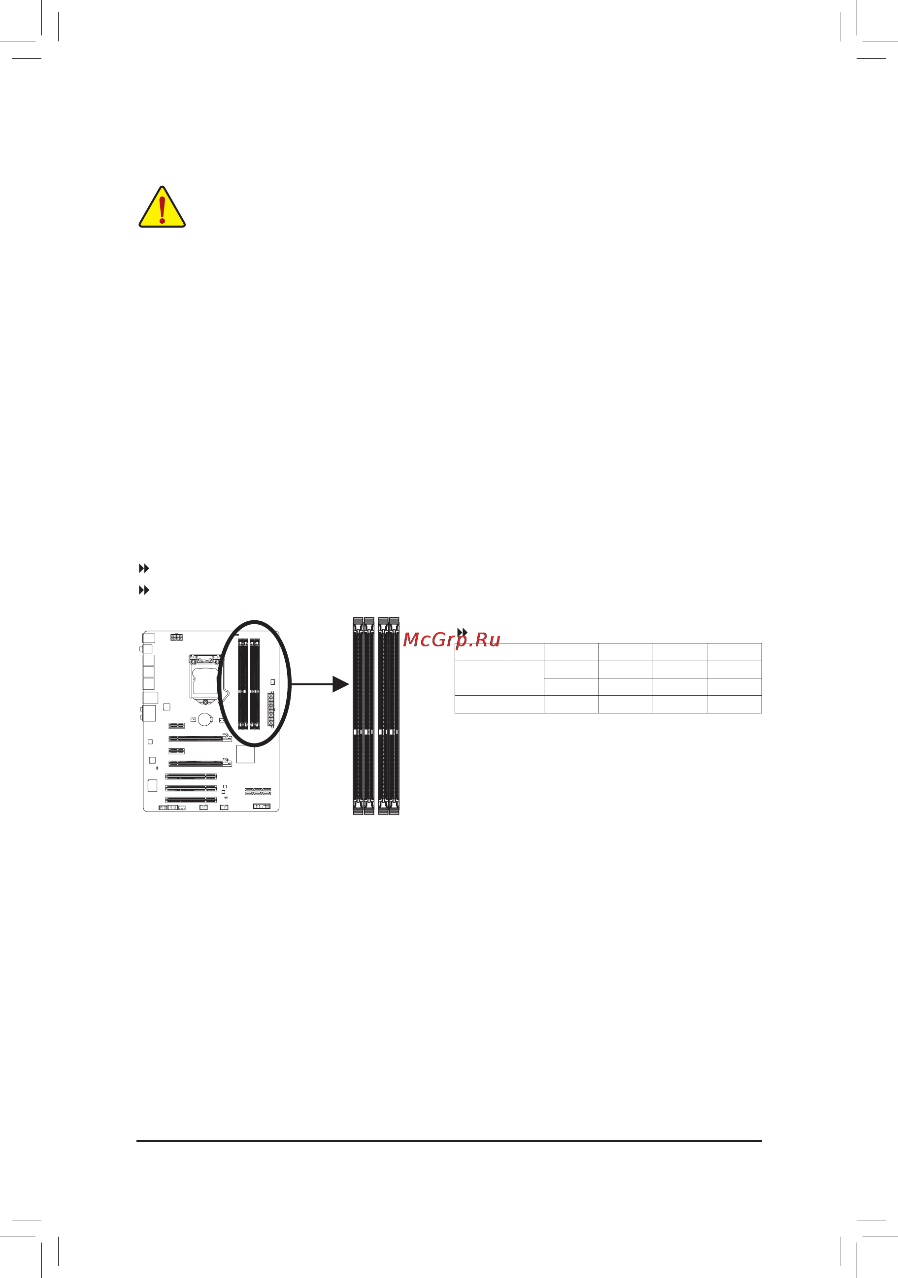 Gigabyte GA-P65A-UD3  (REV. 1.0) [10/24] 4 инсталляция системной памяти