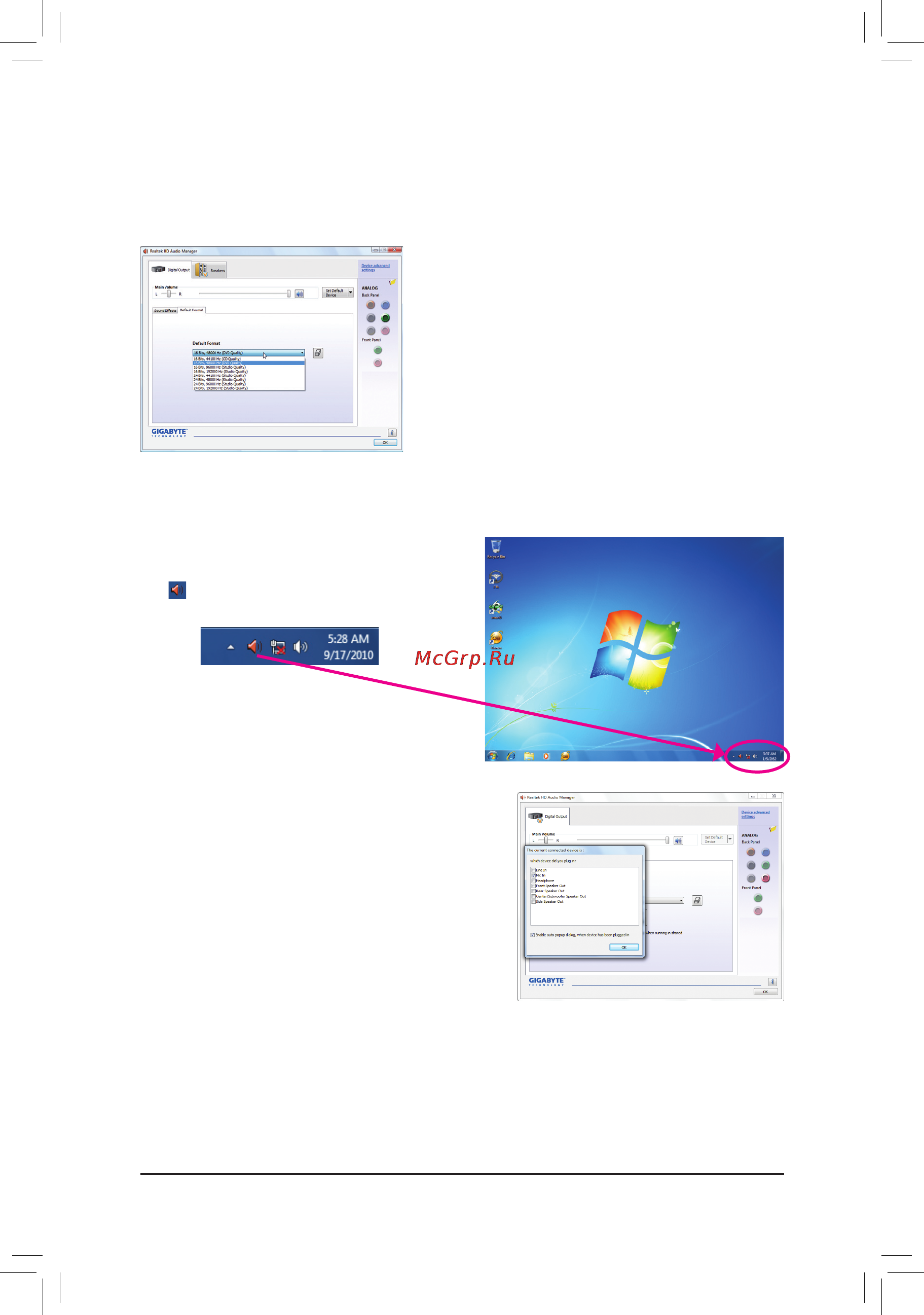 Gigabyte GA-HA65M-D2H-B3  (REV. 1.0) [91/104] 2 3 configuring microphone recording