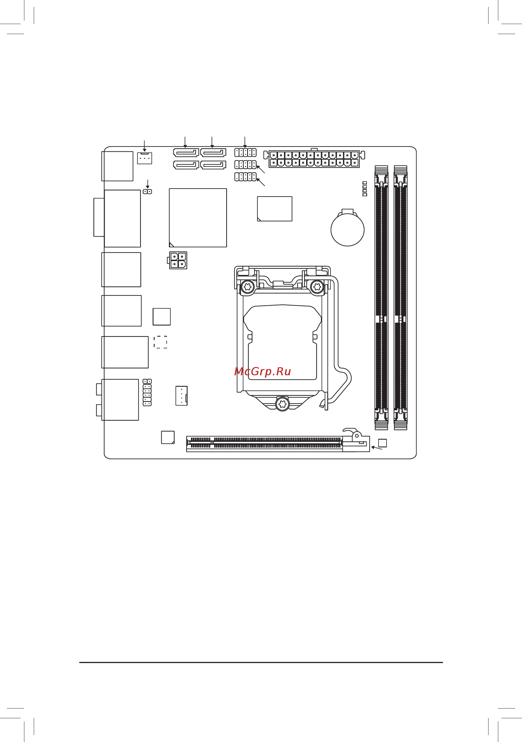 Gigabyte GA-H67N-USB3-B3  (REV. 1.0) [7/100] Ga h67n usb3 b3 motherboard layout
