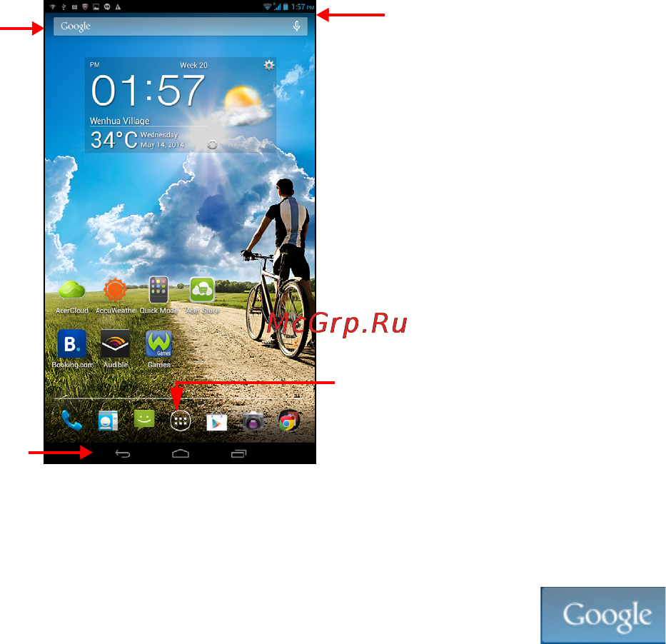 Acer Iconia Tab 7 A1-713 8Gb 3G Silver [12/54] Начальный экран