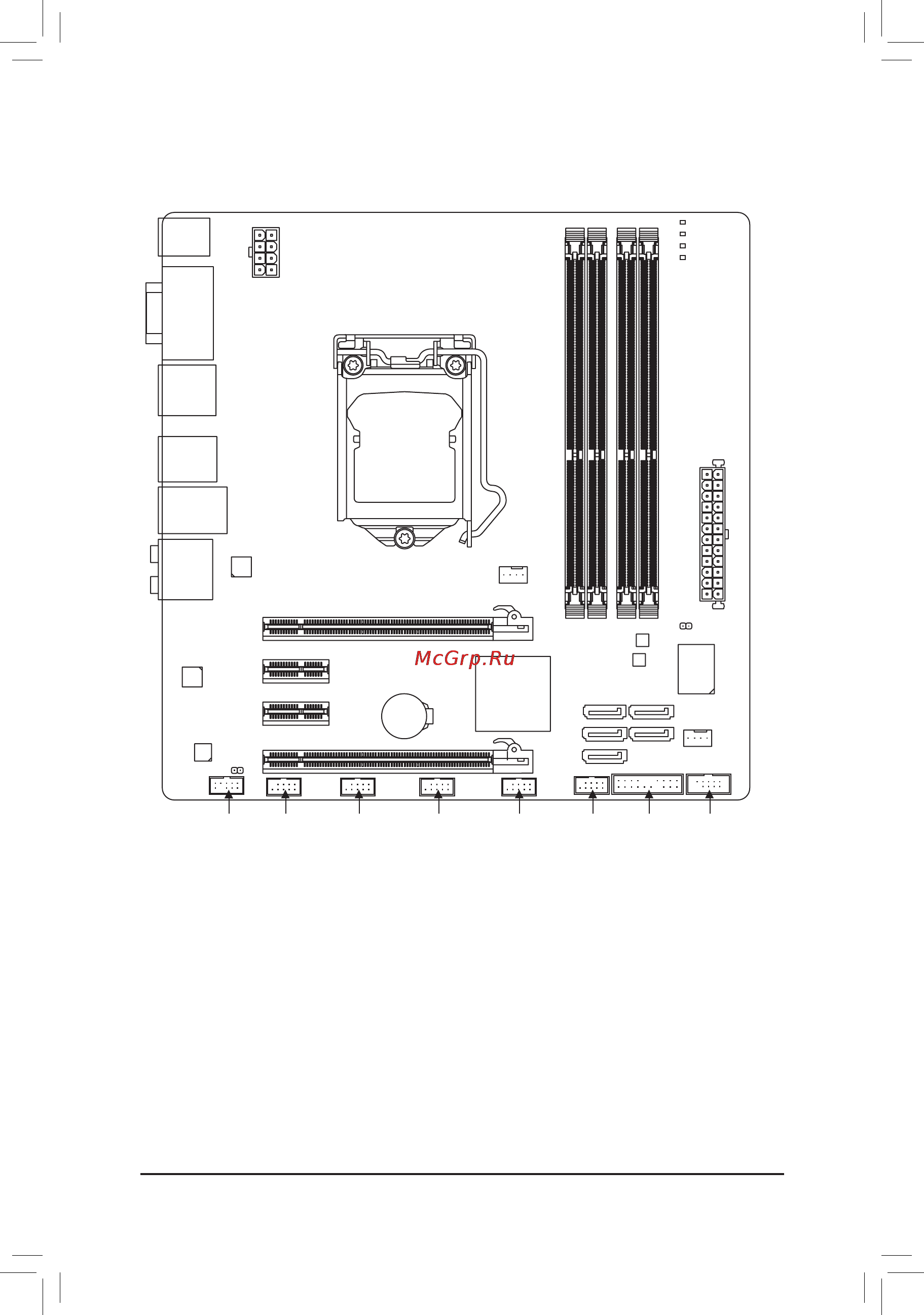 Gigabyte GA-H67MA-UD2H-B3  (REV. 1.1) [7/104] Ga h67ma ud2h b3 motherboard layout