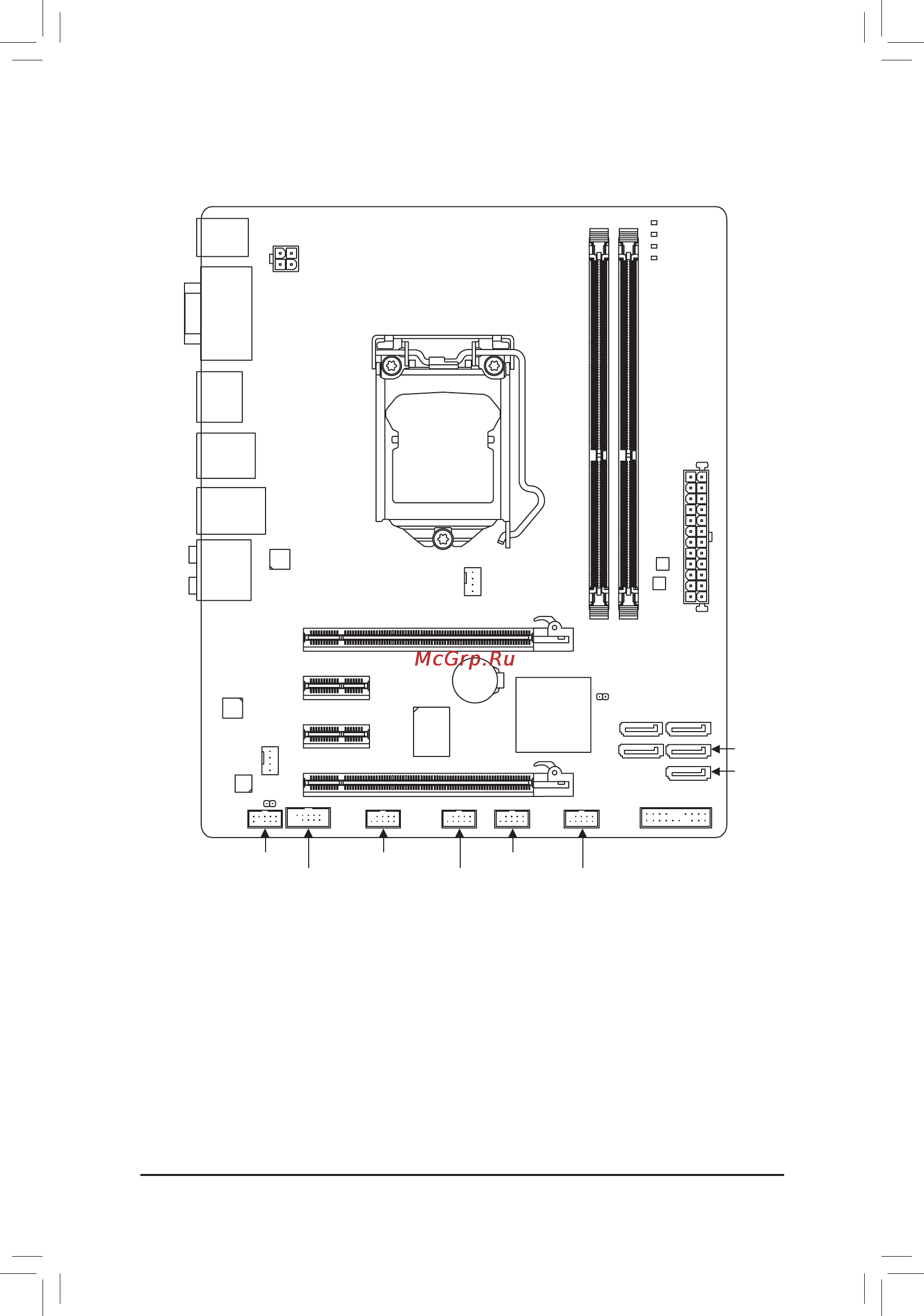 Gigabyte GA-H67MA-D2H  (REV. 1.1) [7/100] Ga h67ma d2h motherboard layout