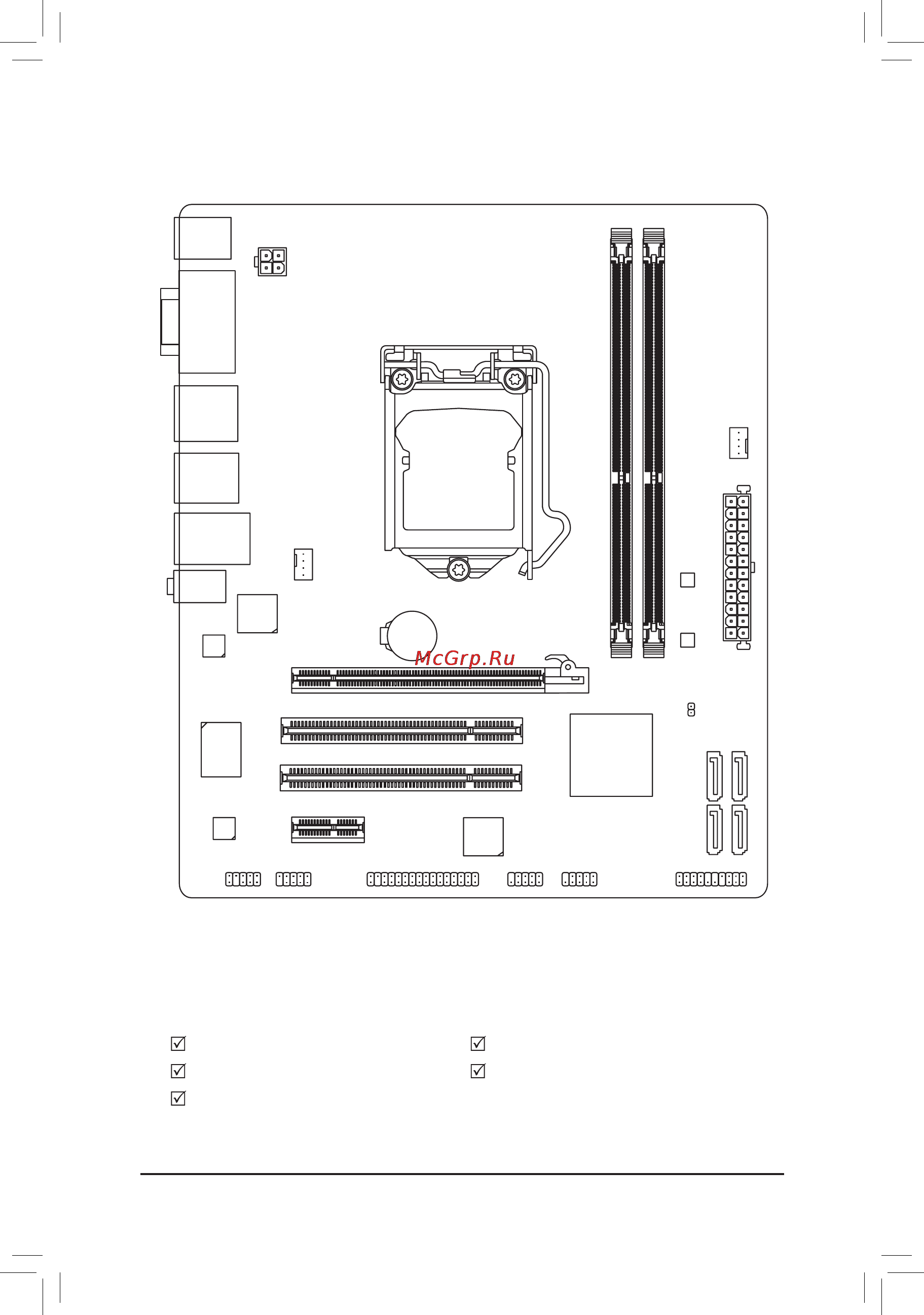 Gigabyte GA-H61M-USB3-B3  (REV. 1.0) [5/40] Ga h61m usb3 b3 motherboard layout
