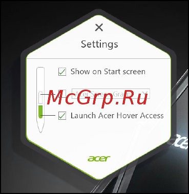 Acer Aspire R7-371T-51T4 (NX.MQQER.001) [52/105] Регулировка настроек