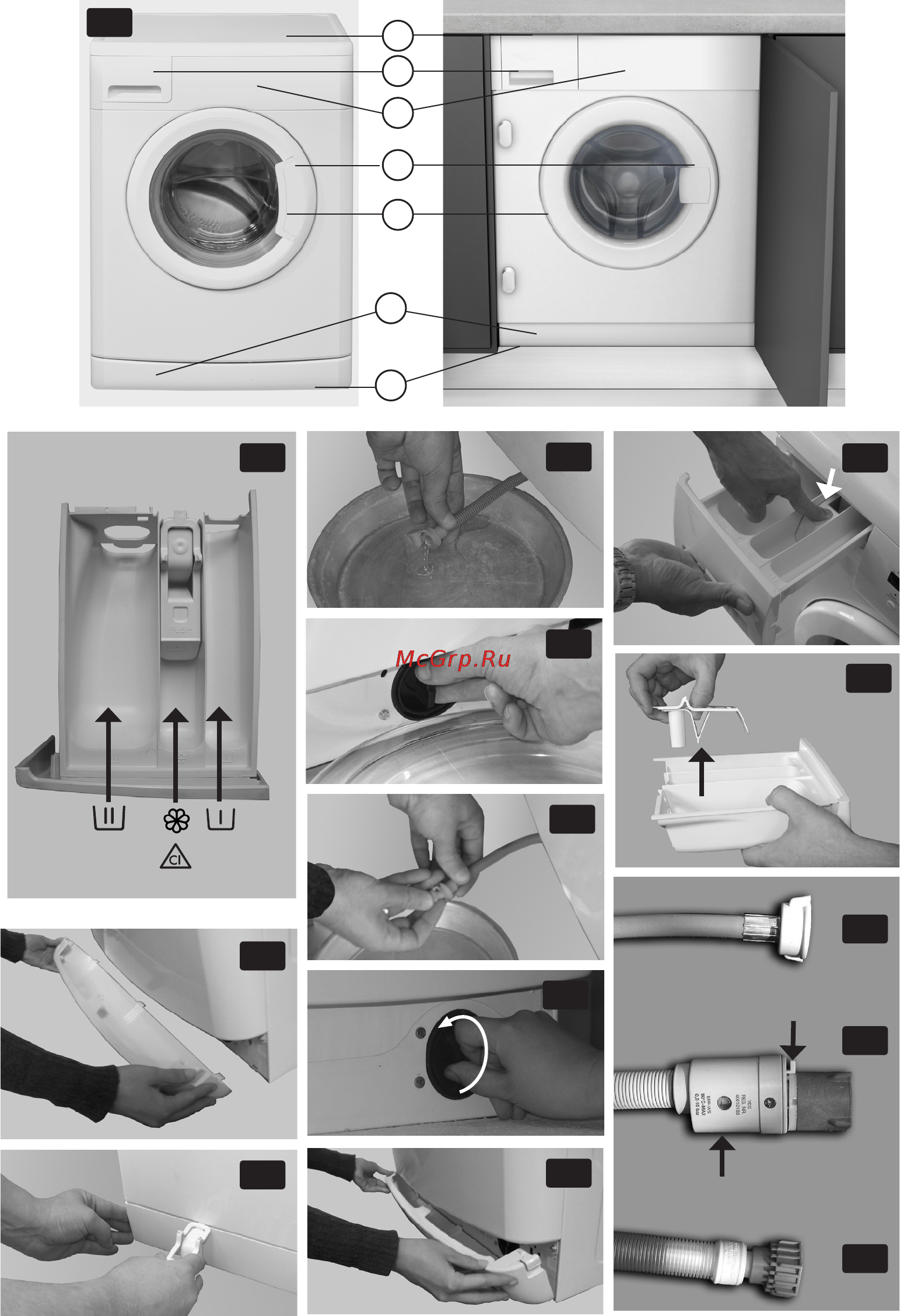 Whirlpool awss 64522, 1200 об/мин, 6 кг, 85*60*45 Инструкция по эксплуатации онлайн