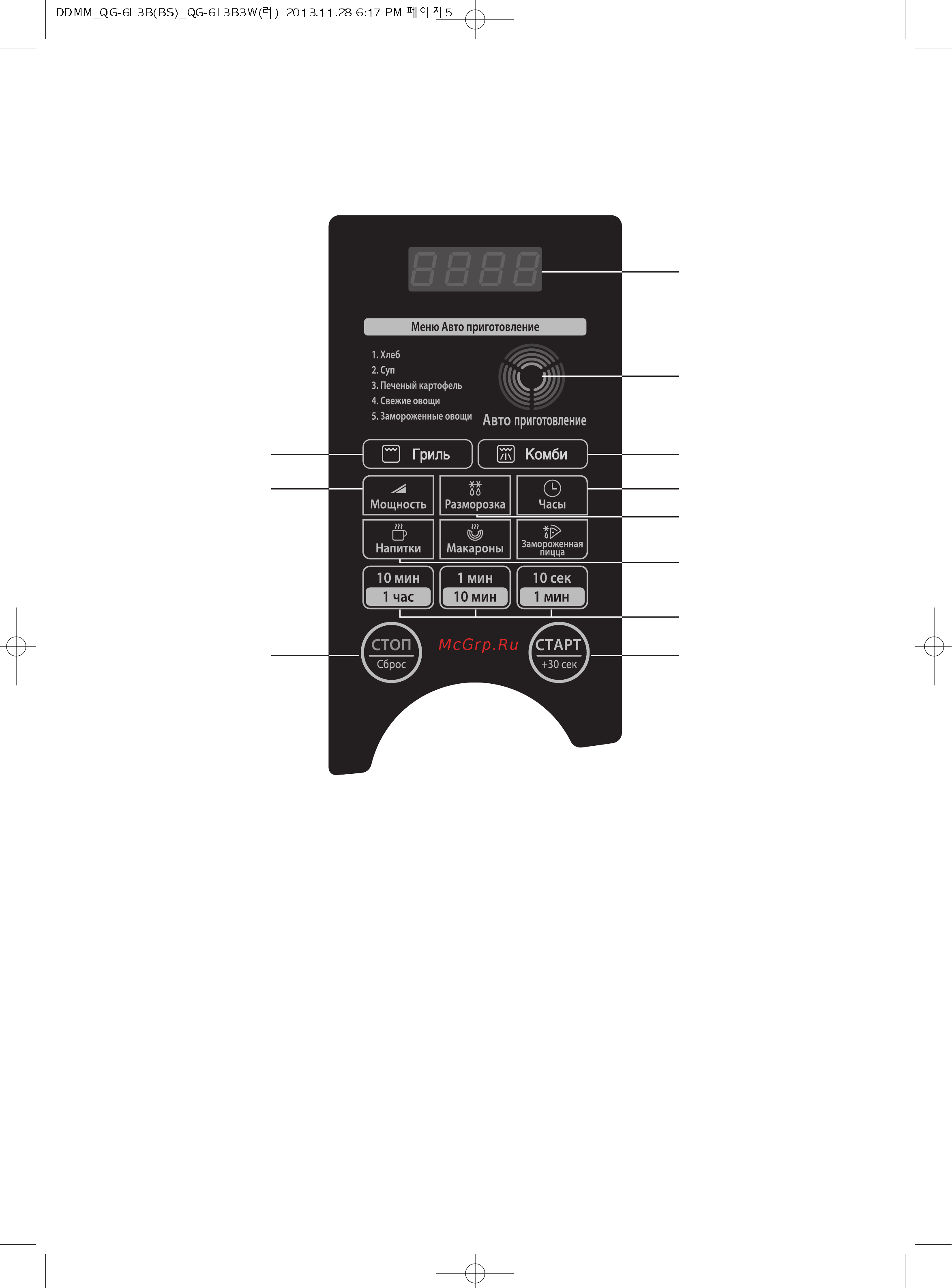 Daewoo Electronics KQG-6L3BS [7/30] Мощность