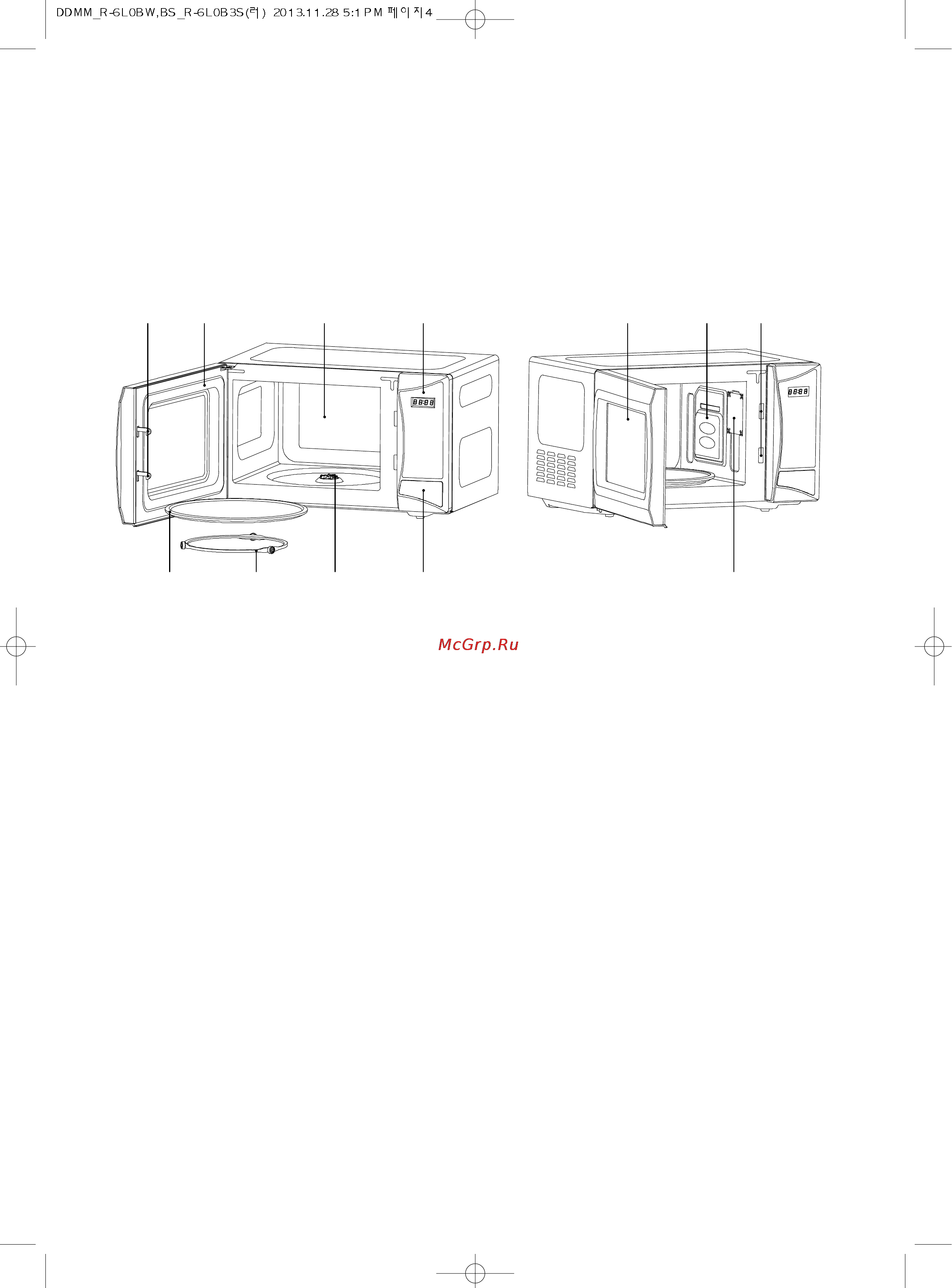 Daewoo Electronics KOR-6L0BS [5/27] Внешний вид и особенности печи