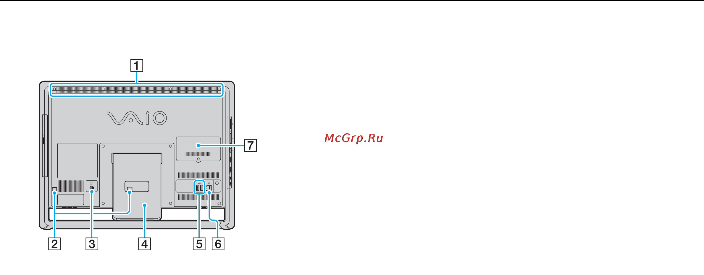 Sony VAIO VPCJ11M1R/B [12/157] Расположение органов управления и портов