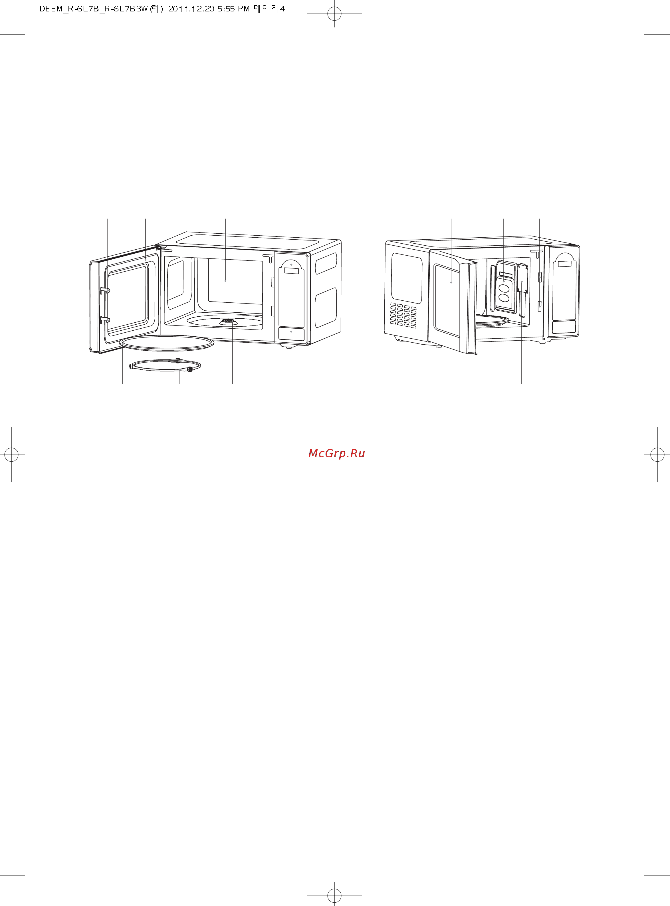 Daewoo Electronics KOR-6L7B [6/37] Внешний вид и особенности печи