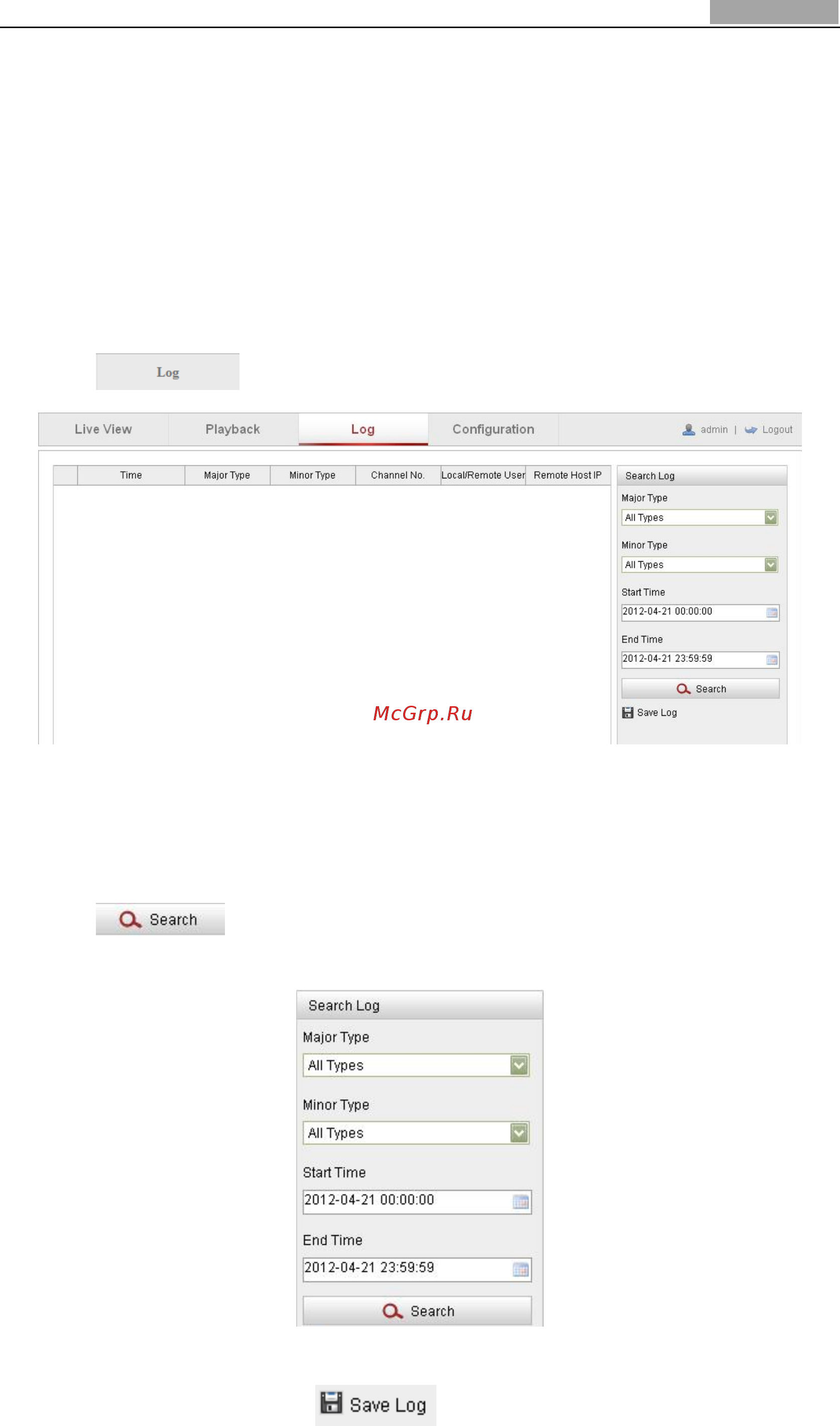Hikvision DS-2CD8264 [81/95] Chapter 9 log searching