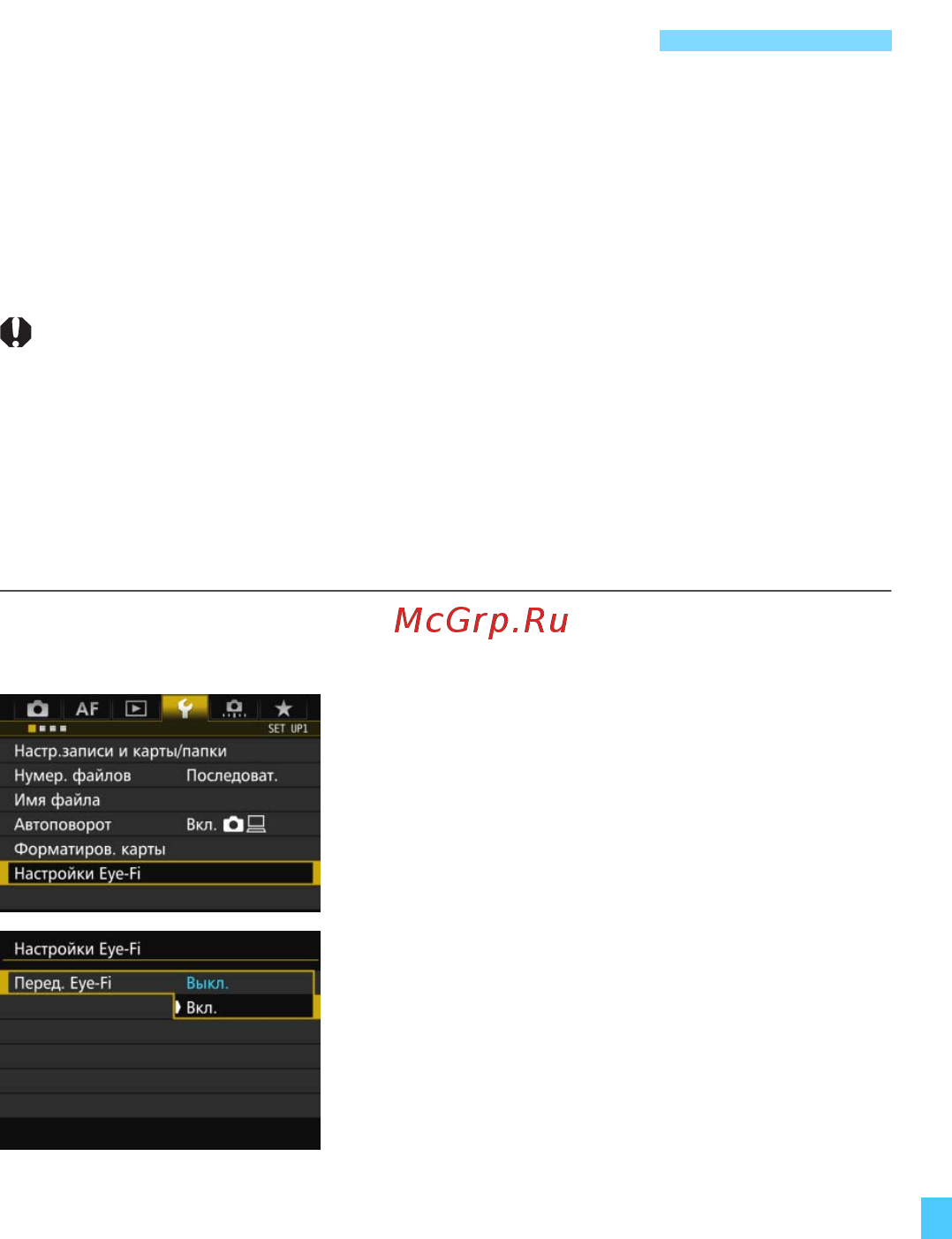 Canon EOS 7D Mark II Body [475/550] Использование карт eye fi