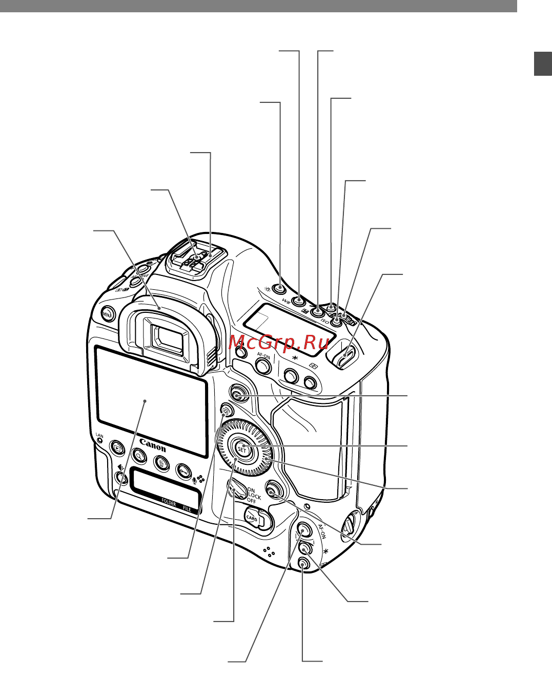 Canon EOS 1D C Body [11/100] Детали для которых не указаны номера страниц см в инструкции по эксплуатации камеры eos 1d x
