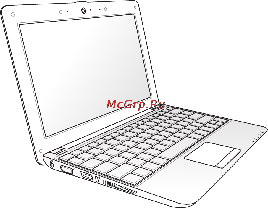 Asus EeePC 1001P Black/Gl Инструкция по эксплуатации онлайн