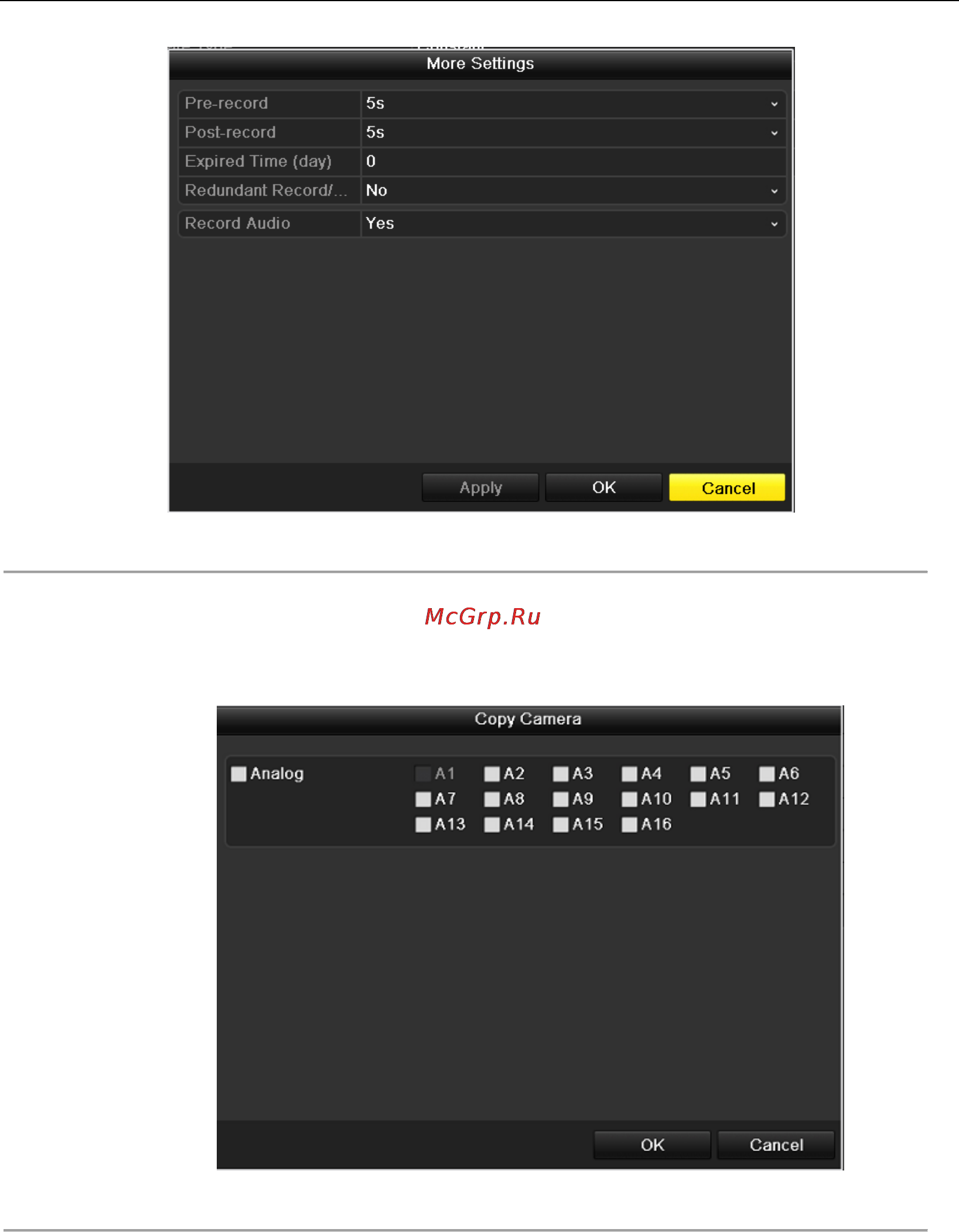 Hikvision DS-8104 [54/201] Рис 5 раздел меню record encoding more