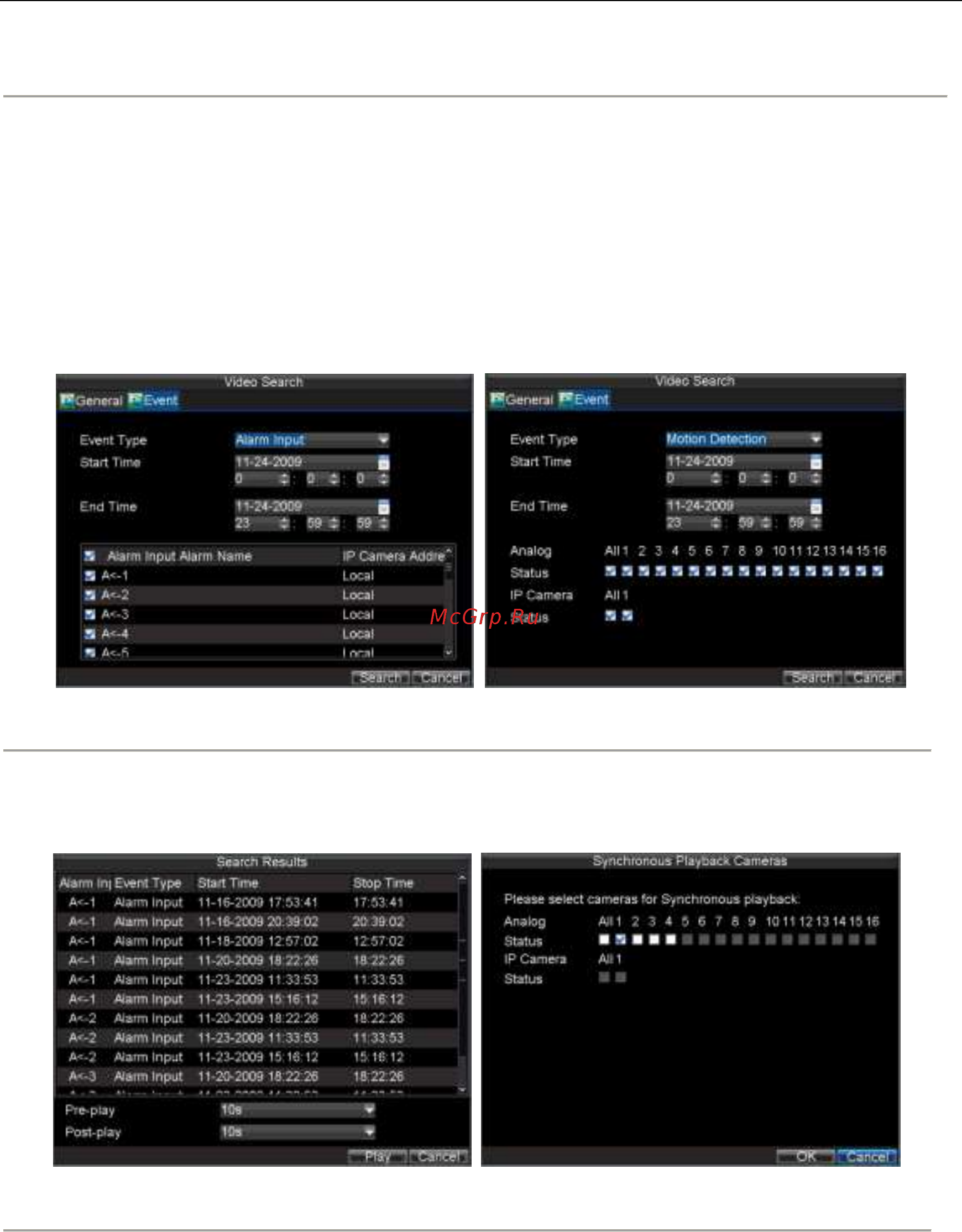 Hikvision DS-9108HFI-S [43/102] Воспроизведение из списка событий