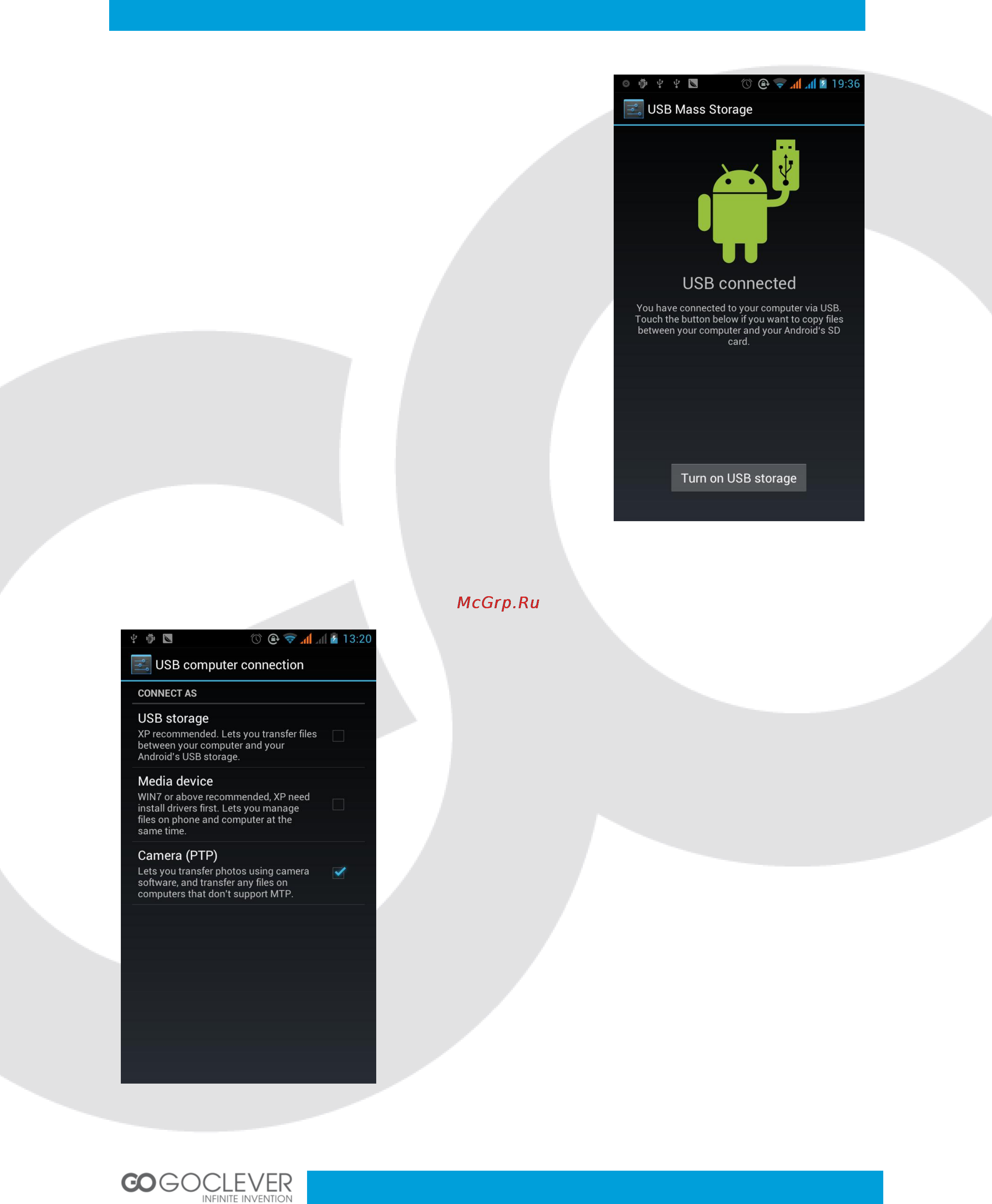 Noname GOCLEVER FONE 450 [34/64] Korzystanie z karty pamięci jako dysku usb
