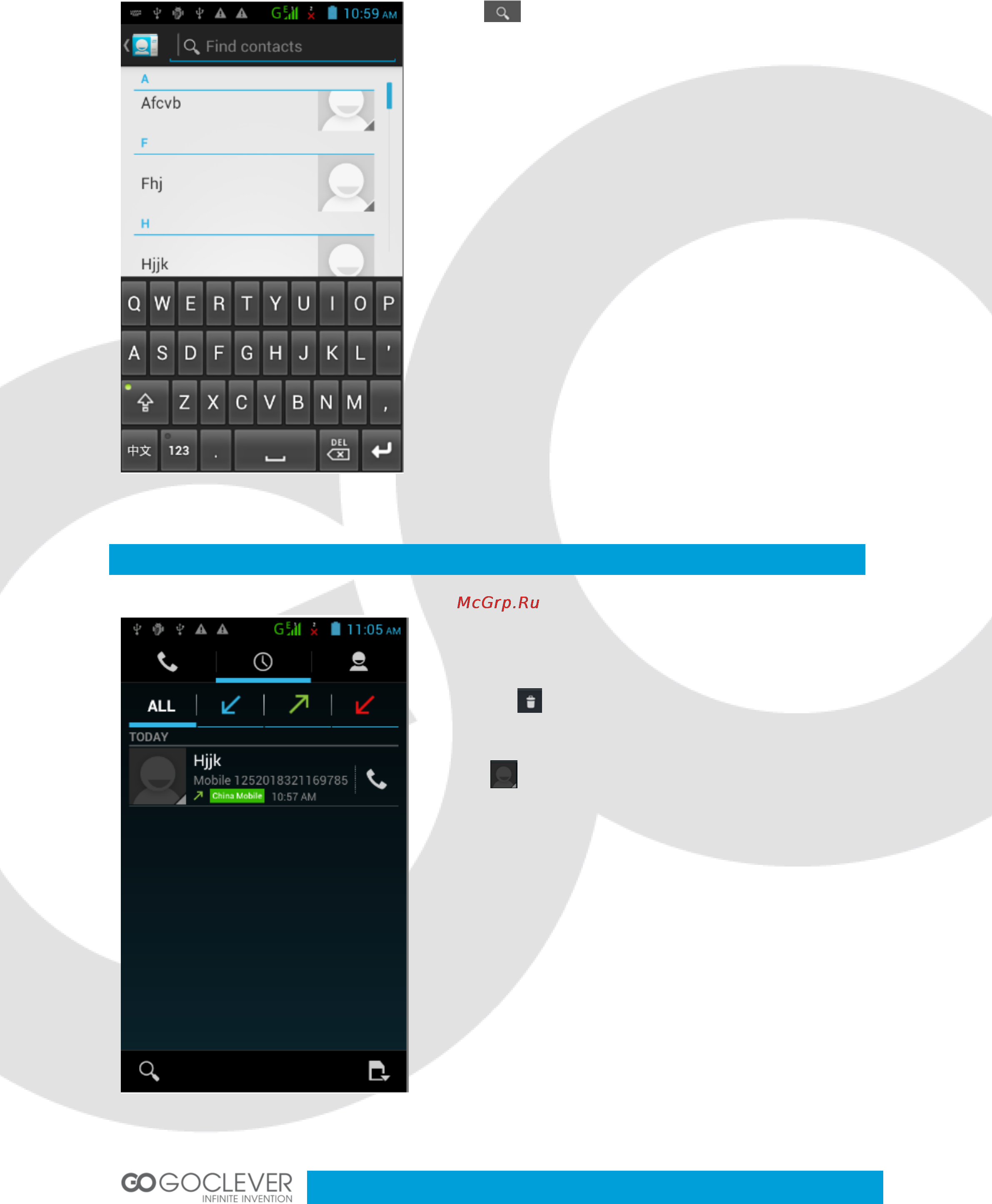 Goclever FONE 500 [6/26] Call history