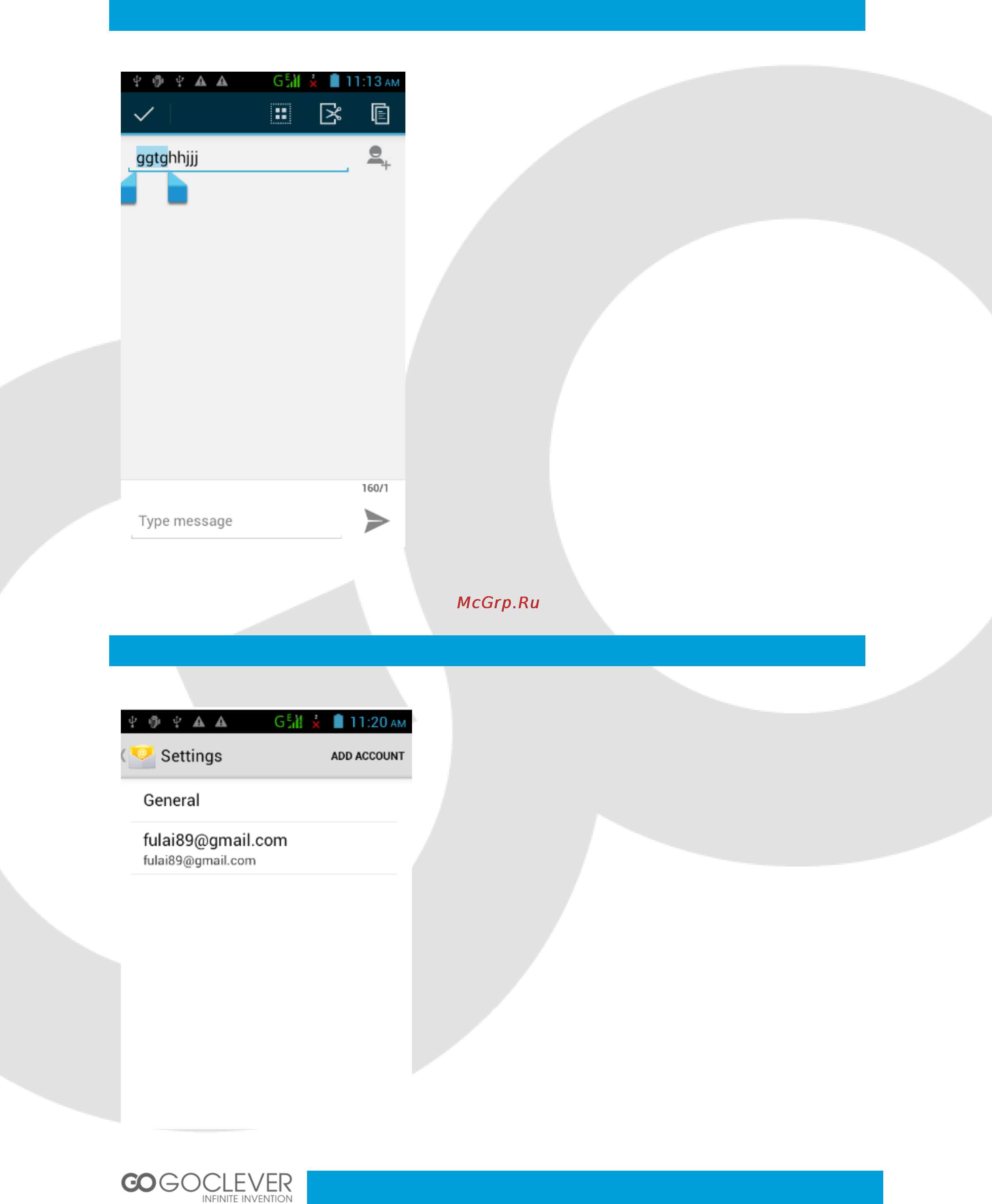 Goclever FONE 500 [7/26] E mail