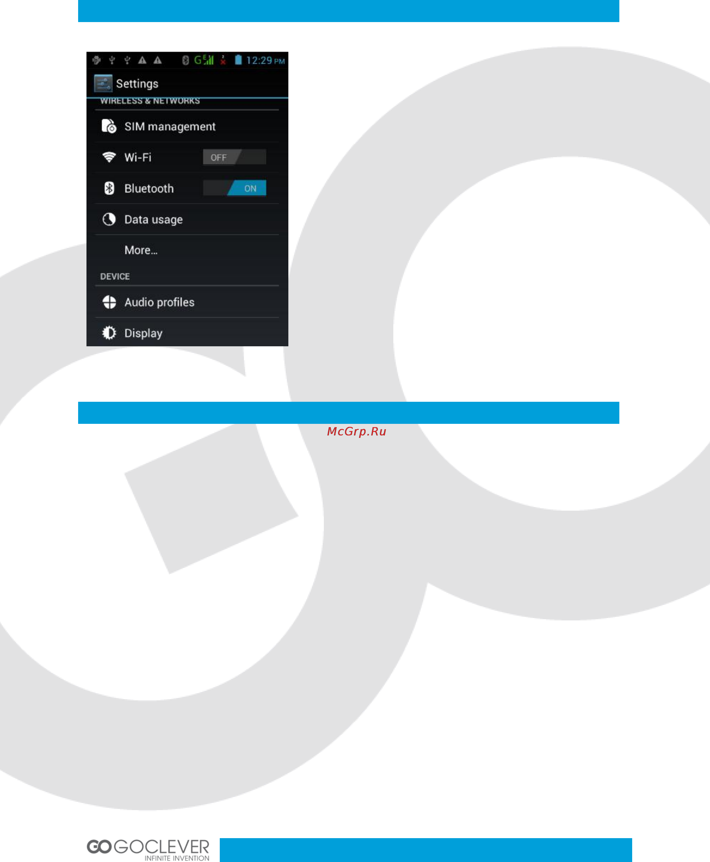 Goclever FONE 500 [9/26] Other settings
