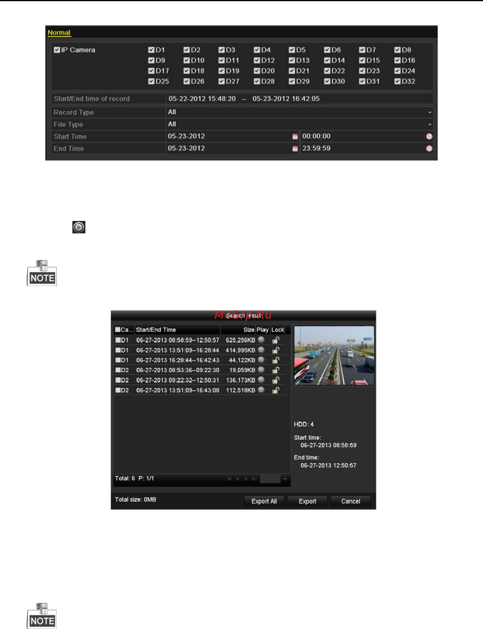 Hikvision DS-2CE5512P-IR [110/250] Figure 7 6 result of normal video search for backup